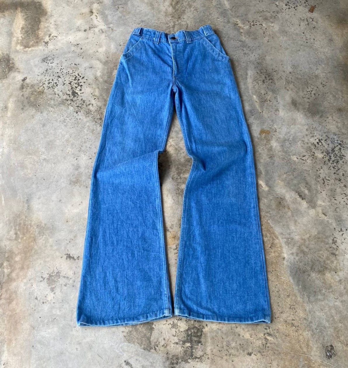 Levi's Vintage Clothing RARE 70S LEVIS 648 FLARE DENIM ORANGE TAG ZIP TALON Size US 29 - 1 Thumbnail