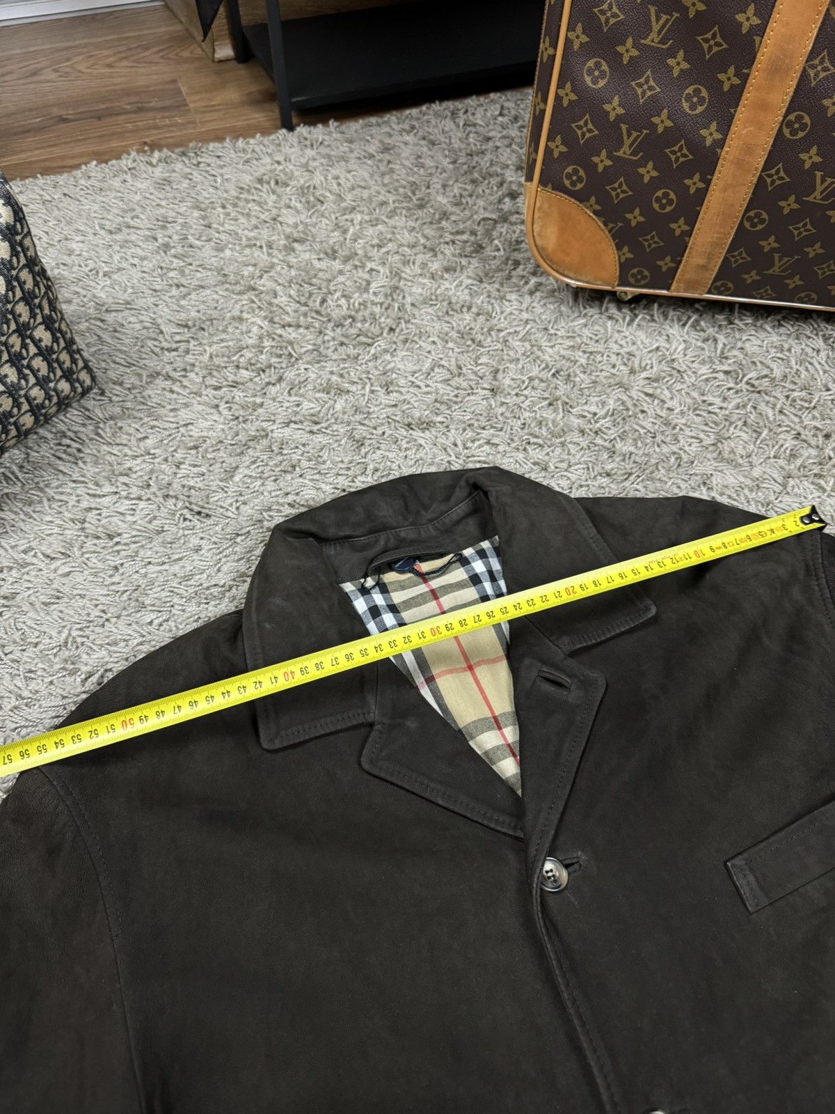 Burberry Vintage leather jacket Burberry original luxury casual item Size US XL / EU 56 / 4 - 9 Thumbnail