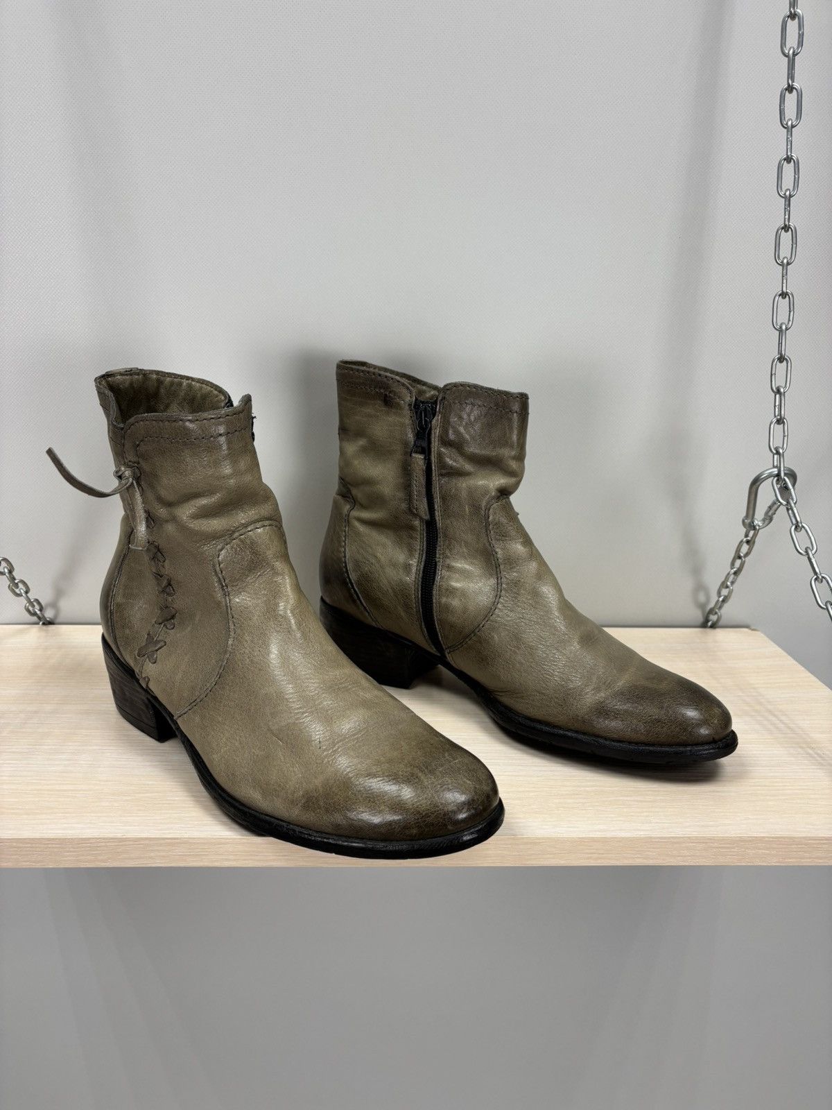 A.S.98 Womens leather boots MJUS Size 40 Color Brown Size US 10 / IT 40 - 2 Thumbnail