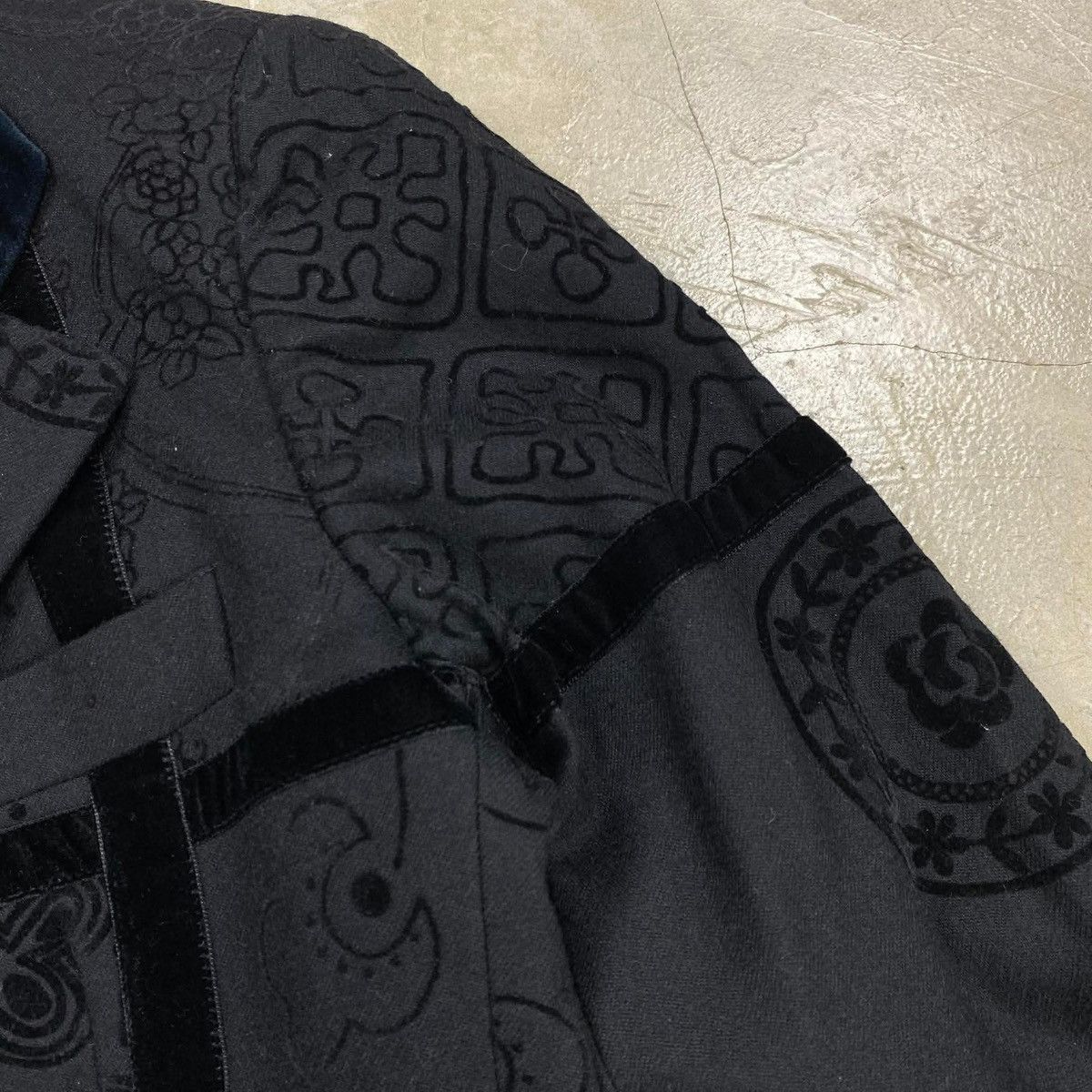 Dolce & Gabbana Archive FW1997 Velvet Devoré Patchwork Blazer Size 38S - 5 Thumbnail