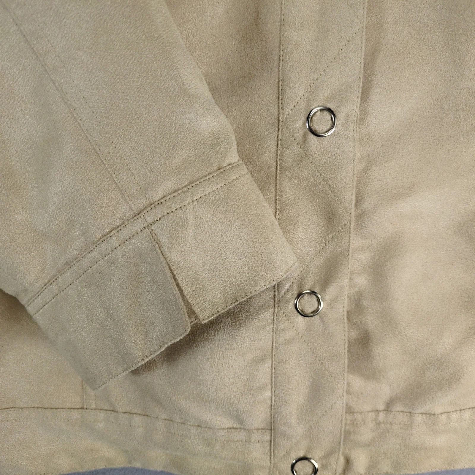 Coldwater Creek Coldwater Creek Beige Faux Suede Jacket Womens 14 Microfiber Size XL / US 12-14 / IT 48-50 - 8 Thumbnail