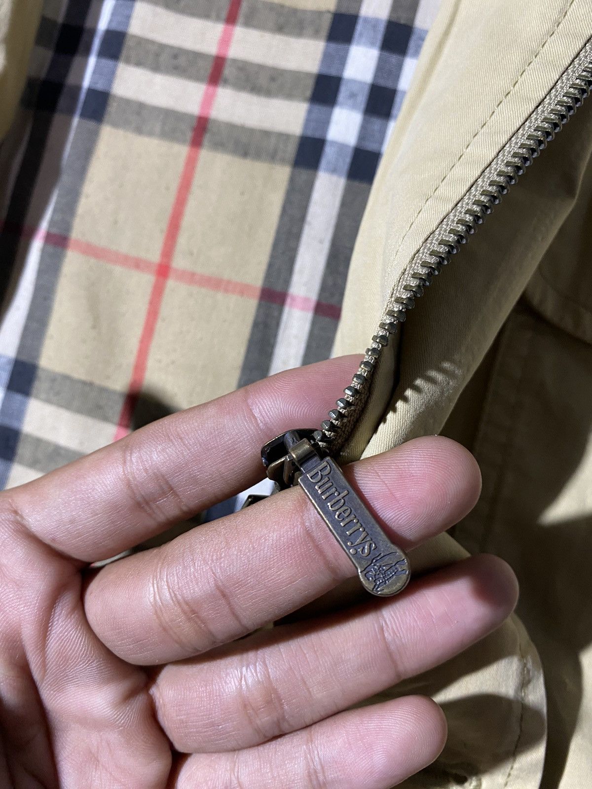 Burberry 90s Burberrys Nova Checkered Trench Coat Jacket Size US L / EU 52-54 / 3 - 5 Thumbnail