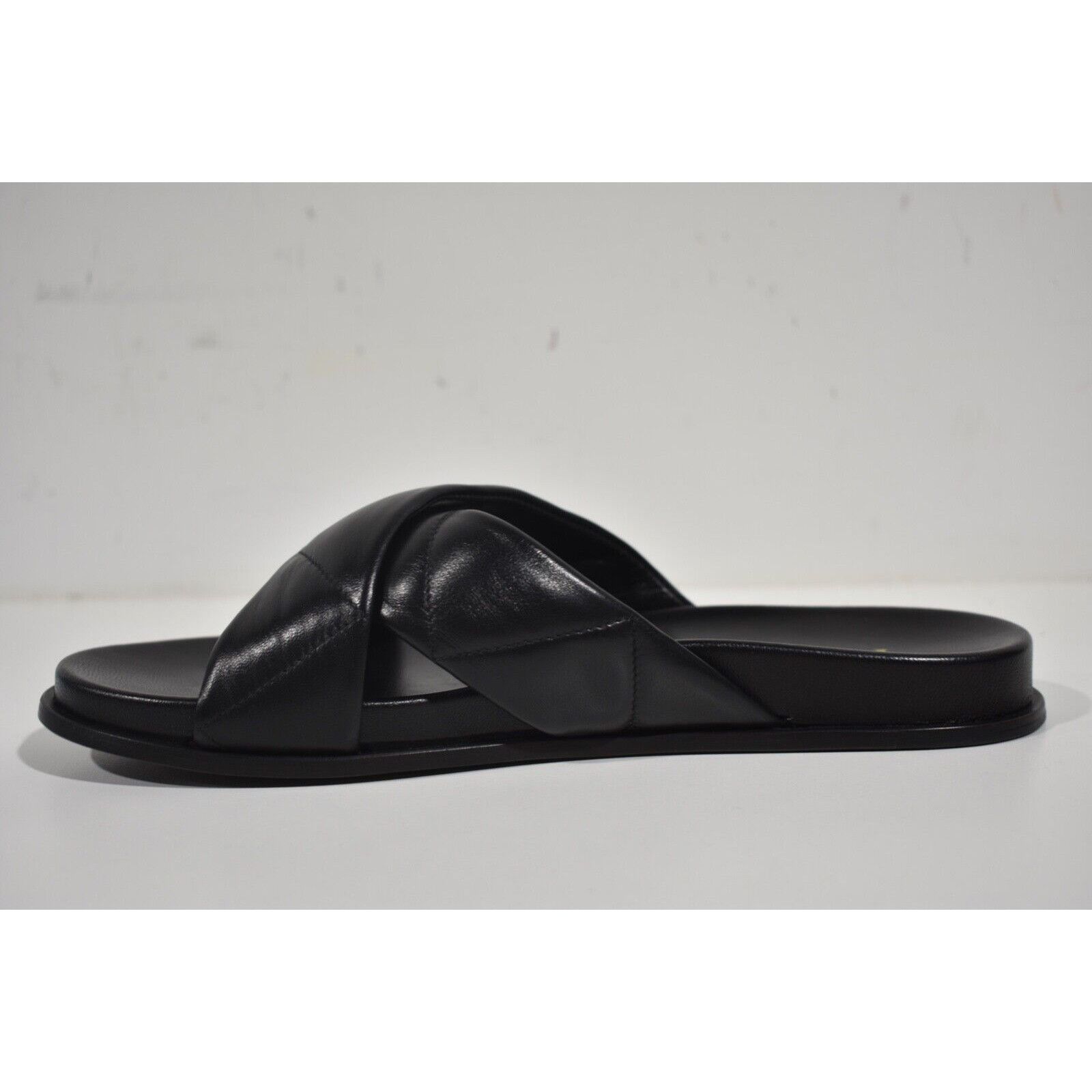 Prada Prada Quilted Criss Cross Strap Black Leather Logo Slide Size US 9.5 / IT 39.5 - 7 Thumbnail