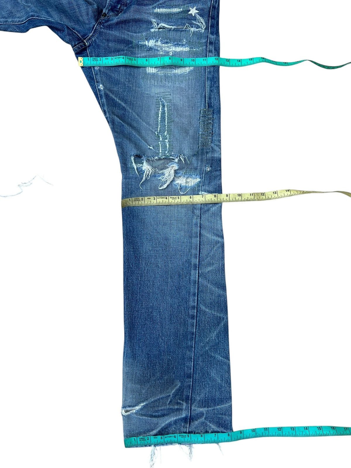 Izreel by Kazuhiro Takakura Distressed Denim Selvedge Jeans