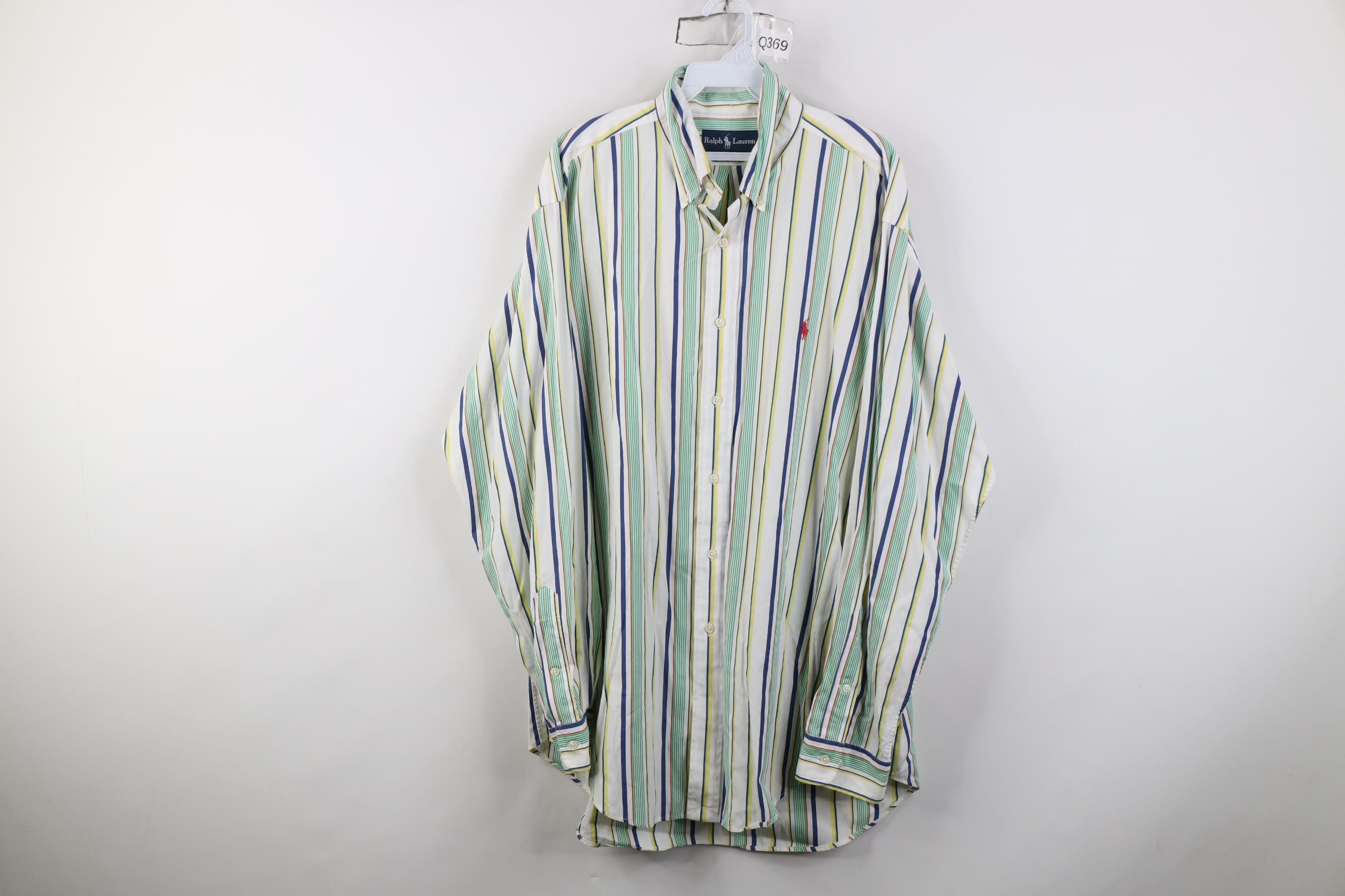 Polo Ralph Lauren Vintage 90s Ralph Lauren Striped Collared Button Down Shirt Size US L / EU 52-54 / 3 - 1 Thumbnail
