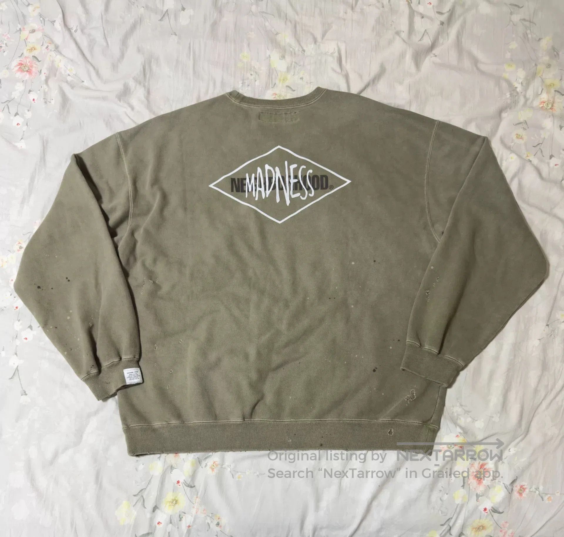 Madness Neighborhood Madness 24AW Washed Crewneck Sweatshirt. Size US XXL / EU 58 / 5 - 2 Thumbnail