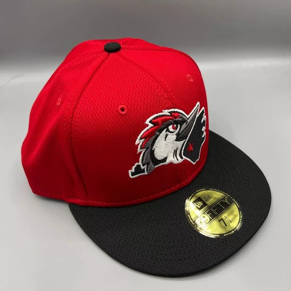 New Era Fayetteville Woodpeckers Hat Men 7 1/2 MiLB Fitted Cap New Size ONE SIZE - 3 Thumbnail