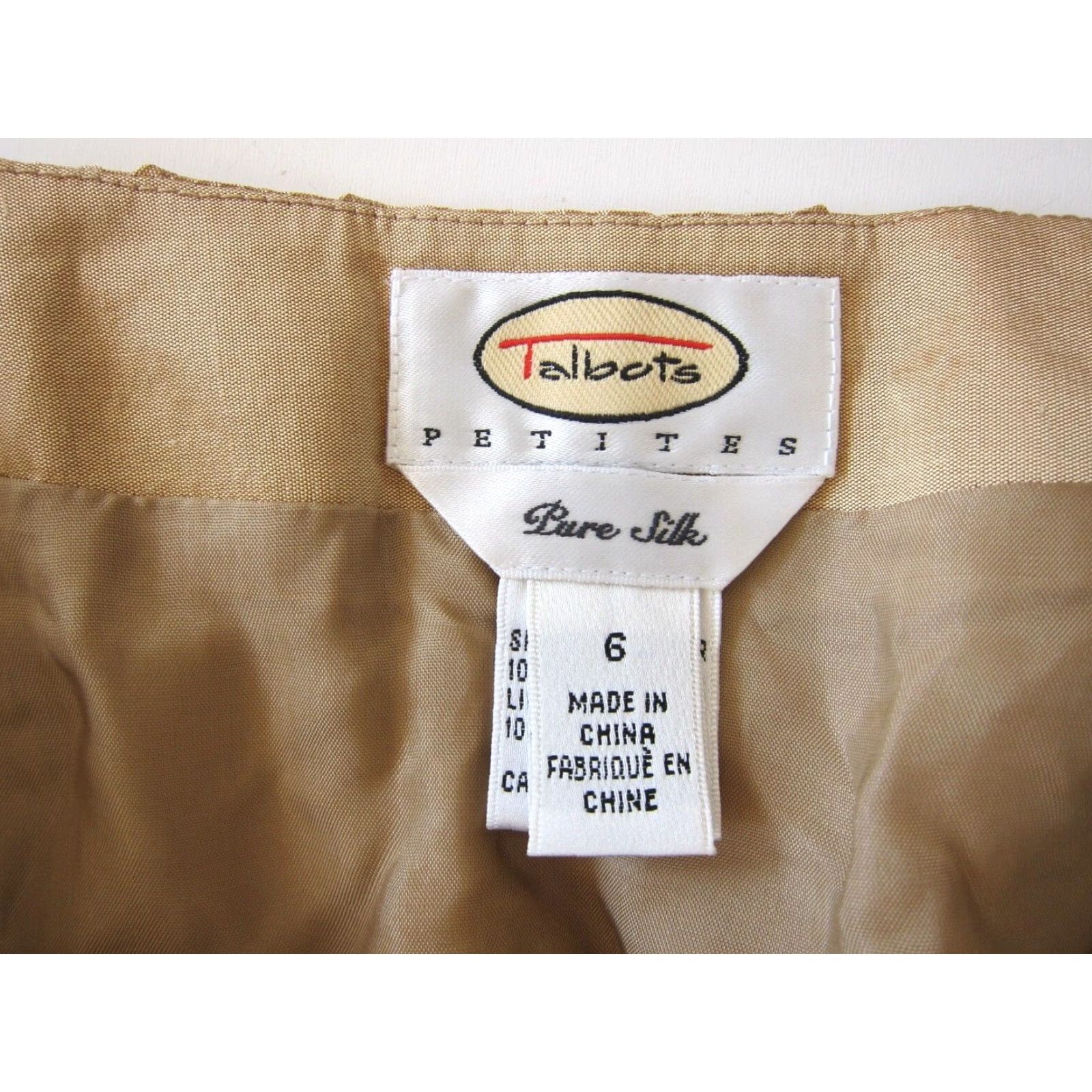 Talbots Talbots Skirt 6P 100% Silk Brown Knee Length Pencil Office Women Petite Brown Stitched Straight 6P Mens? Size 28" / US 6 / IT 42 - 4 Thumbnail