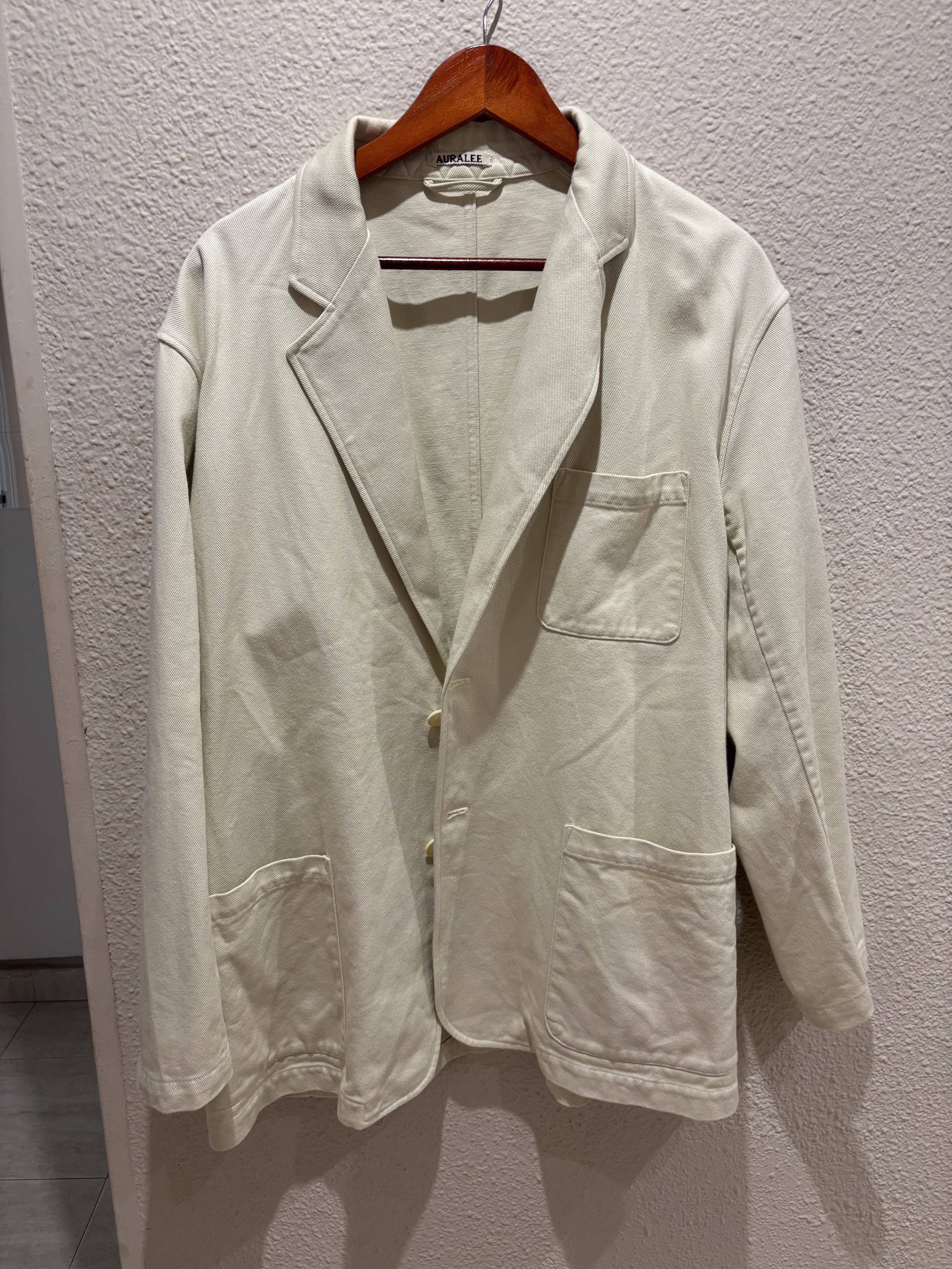 Auralee Auralee White Cotton Jacket Size 4 (L-XL) Size US XL / EU 56 / 4 - 4 Thumbnail