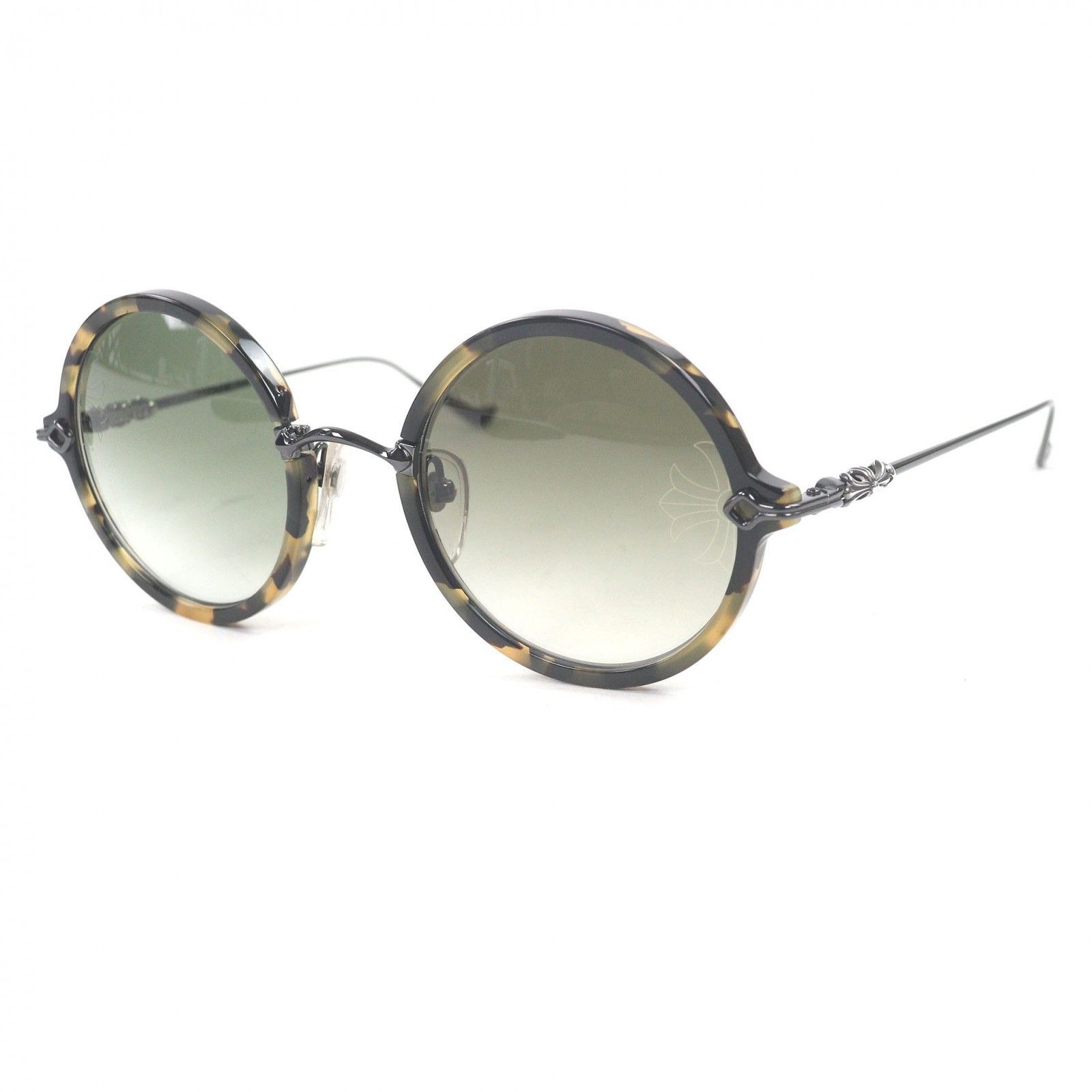Chrome Hearts Chrome Hearts Chrome Hearts MOIST CH Cross Round Frame Sunglasses Precious Metal Sunglasses DUTY FREE for USA Size ONE SIZE - 1 Thumbnail