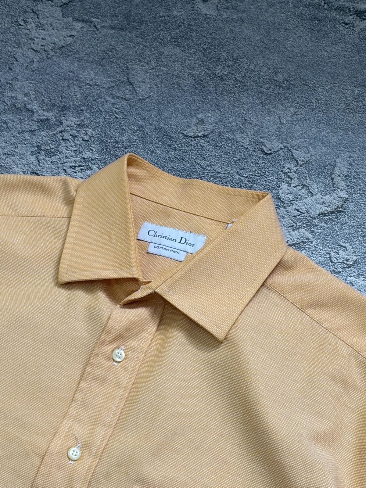 Christian Dior Monsieur Christian Dior CD Logo Cuff Shirt Orange Mens L Size US L / EU 52-54 / 3 - 4 Thumbnail