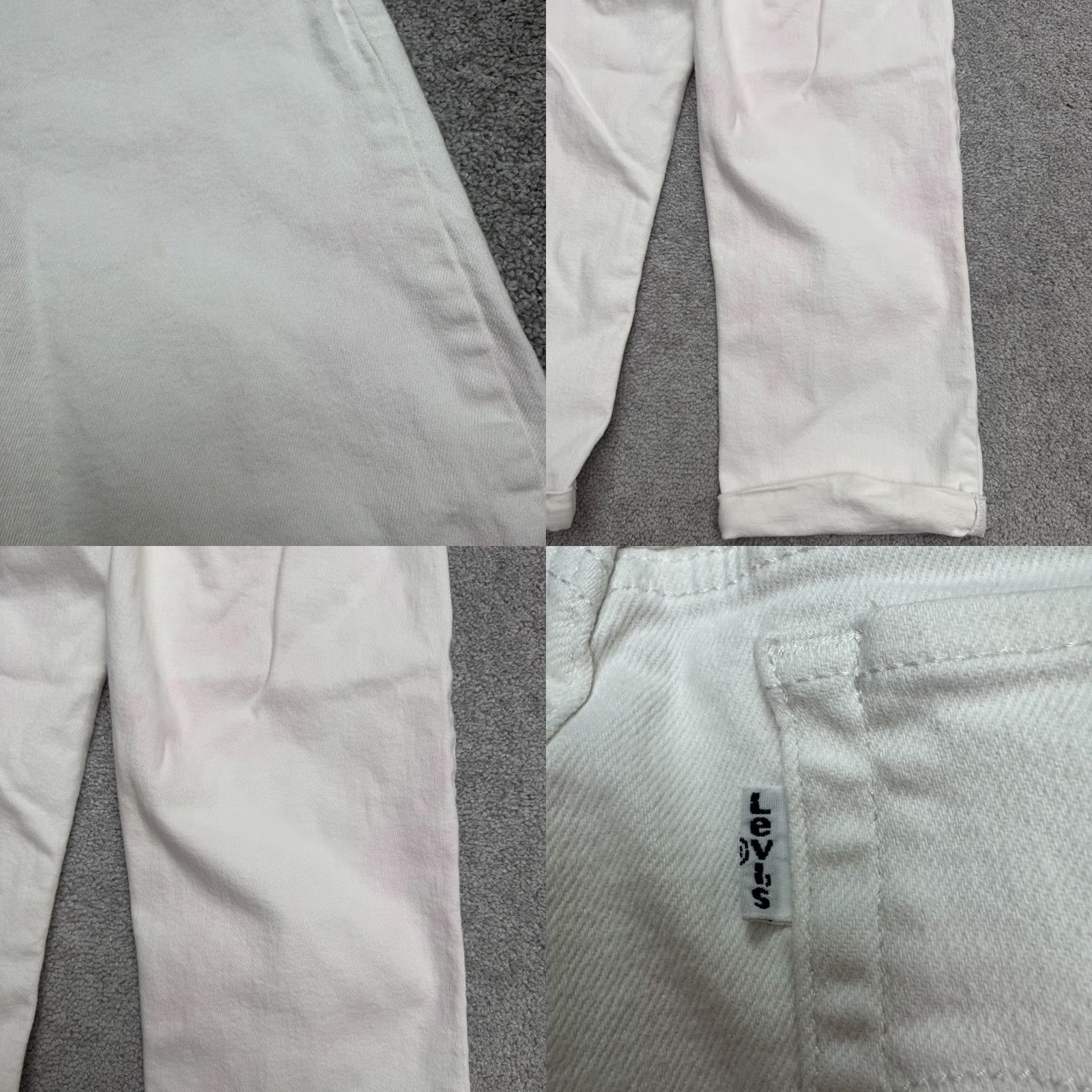 Levi's Levi's 501 Jeans Cropped Mid White Womens W29 XS? Size 29" - 8 Thumbnail