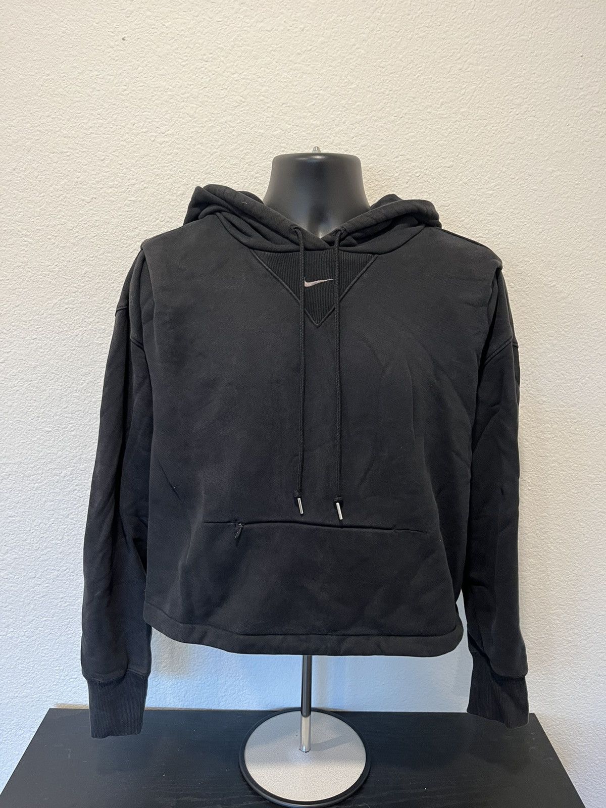 Nike Nike center swoosh cropped hoodie Size US L / EU 52-54 / 3 - 1 Thumbnail
