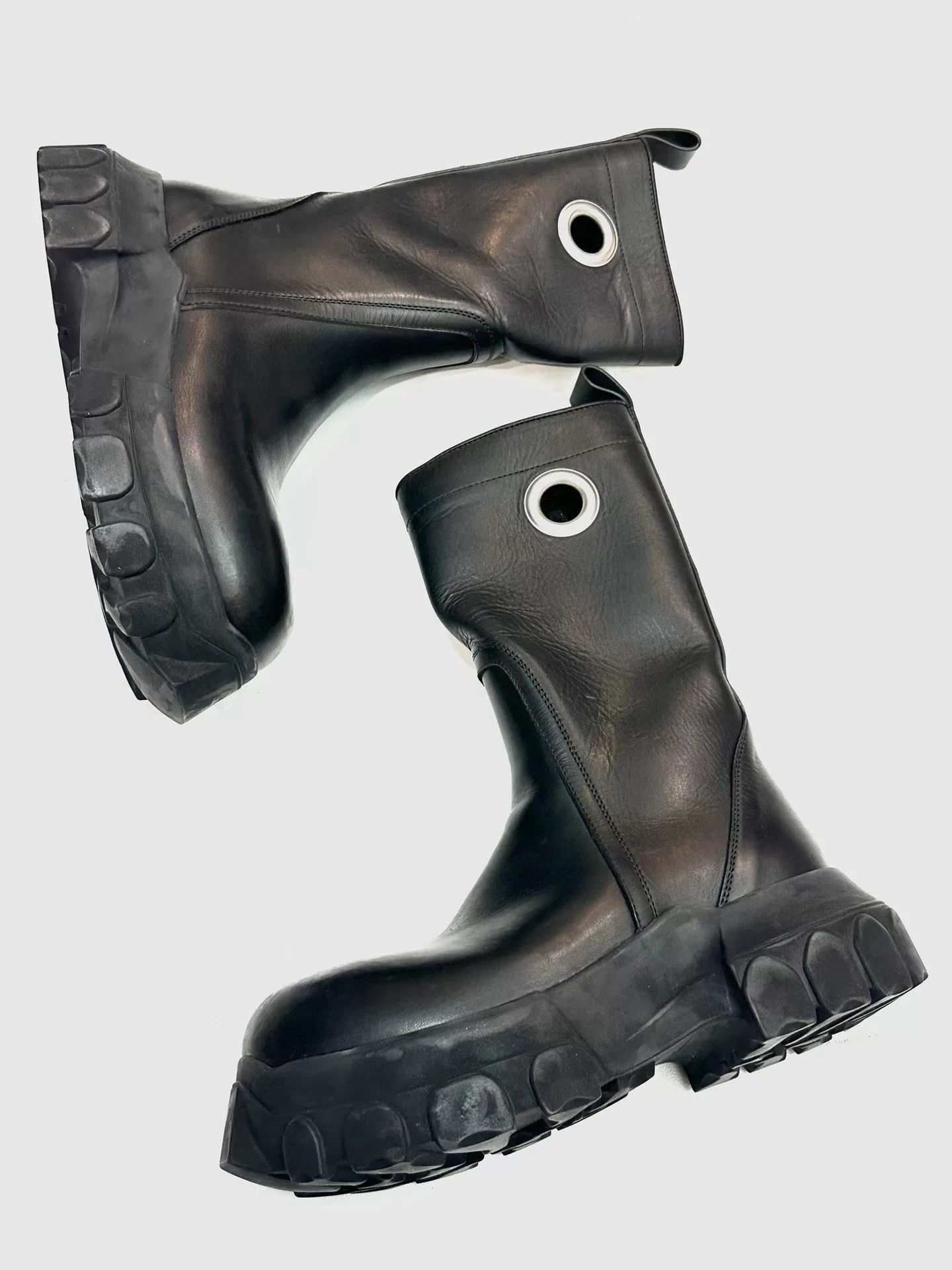 Rick Owens Rick Owens High-Top Side Zip Octopus Boots Size US 4 / IT 34 - 1 Thumbnail