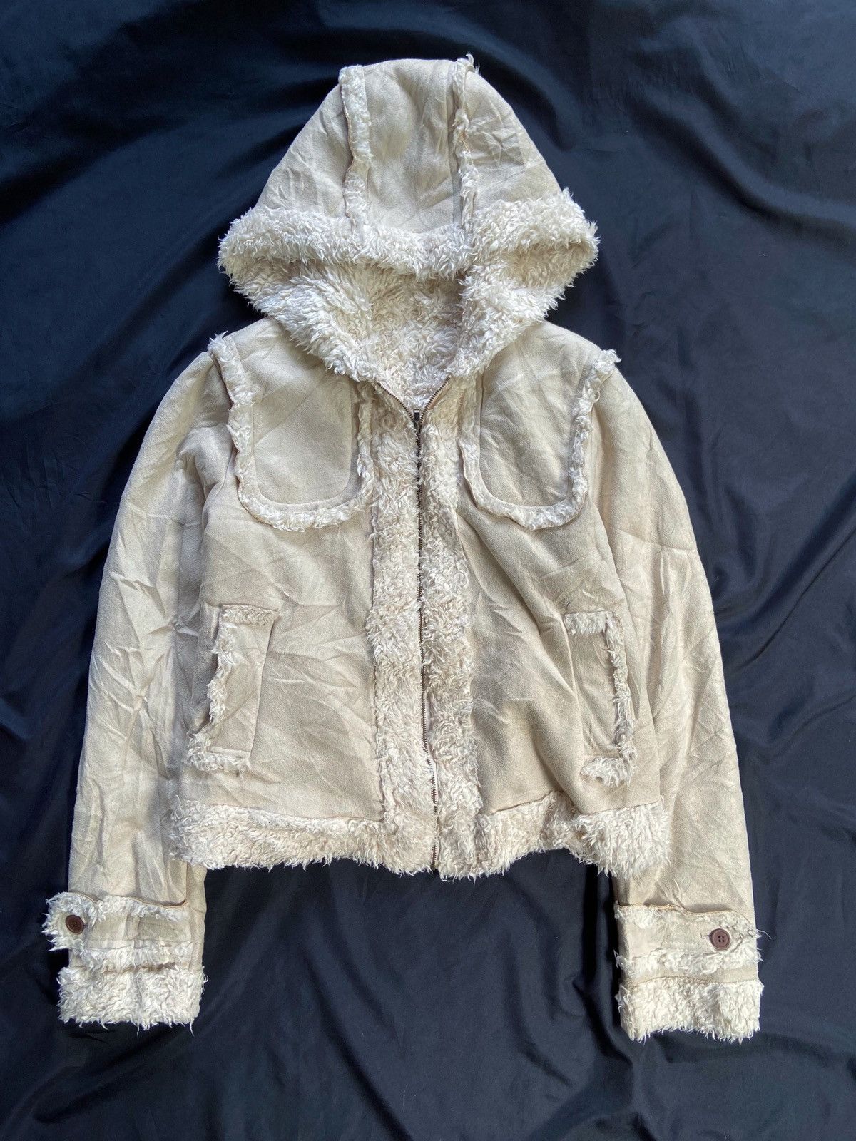 PPFM GRASS WATER FAUX FUR ZIP JACKET Size US XS / EU 42 / 0 - 1 Thumbnail
