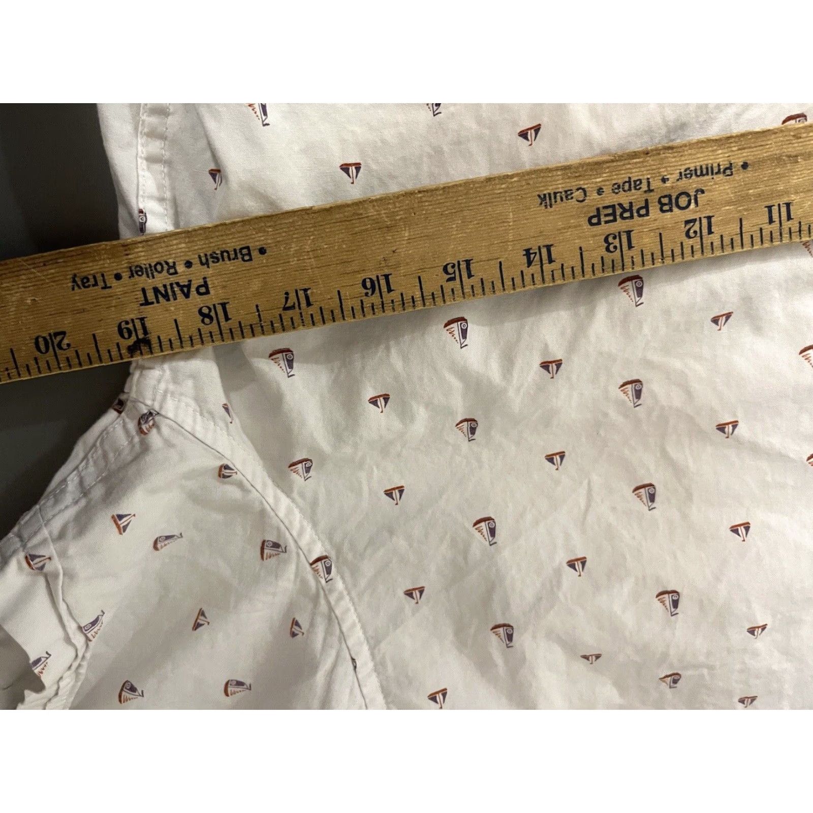 Denime VINTAGE Denim & Flower Ricky Singh Shirt Den Capbtn-Up Short Sleeve Men M White Sailboat Logo Blue 90s Mens Size US M / EU 48-50 / 2 - 5 Thumbnail