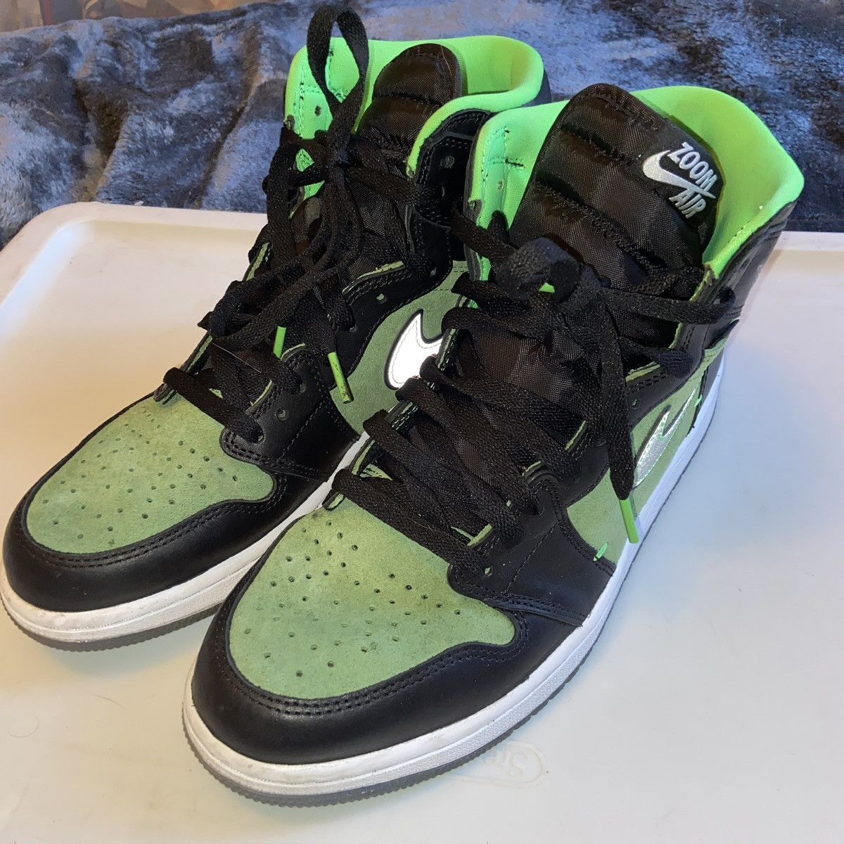 Nike Nike Air Jordan 1 High Zoom Zen Green Size US 10 / EU 43 - 7 Thumbnail