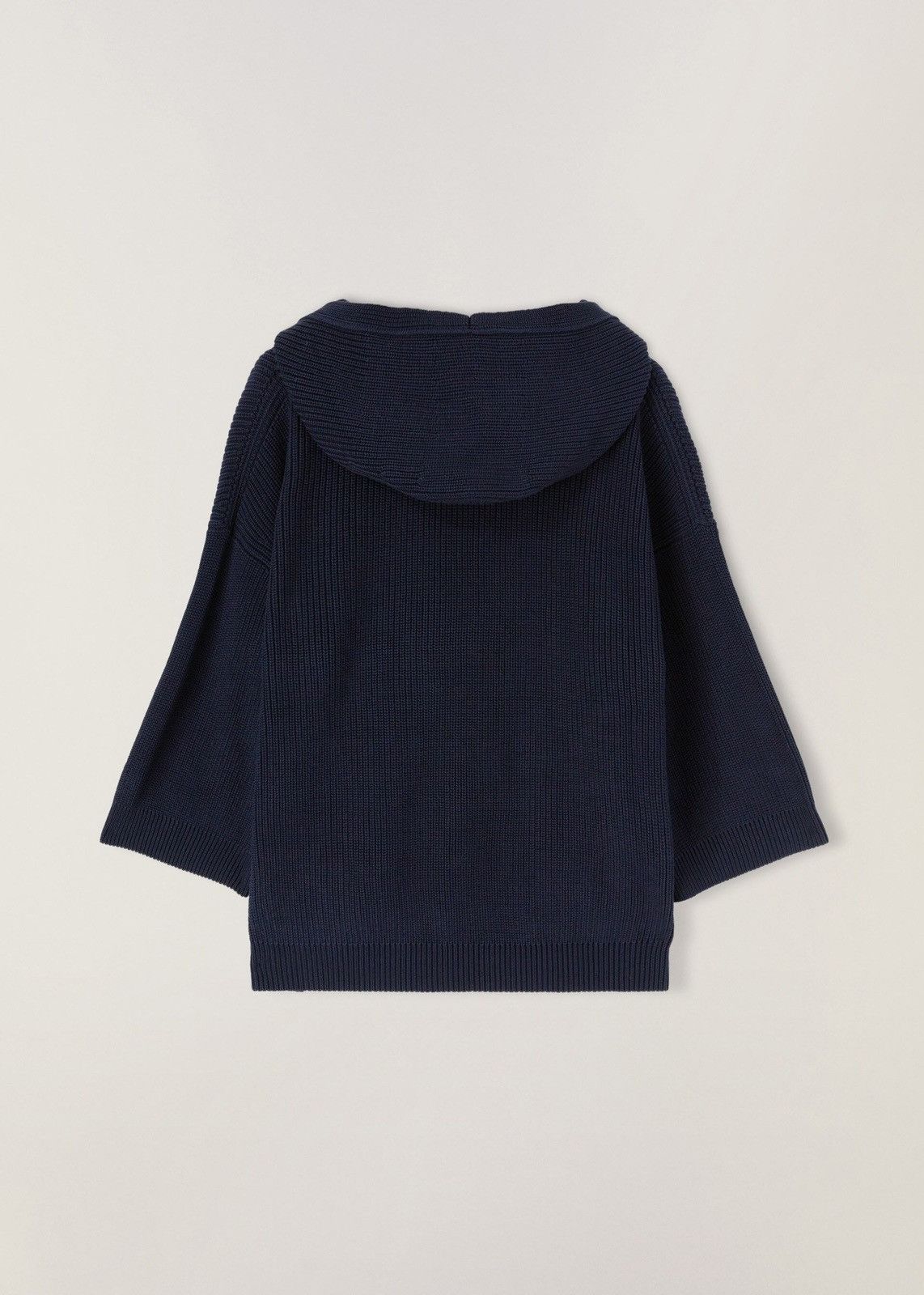 Loro Piana o1srvl11e0825 FAM7803 Hooded Tunic Sweater in Navy Blue Size L / US 10 / IT 46 - 2 Thumbnail