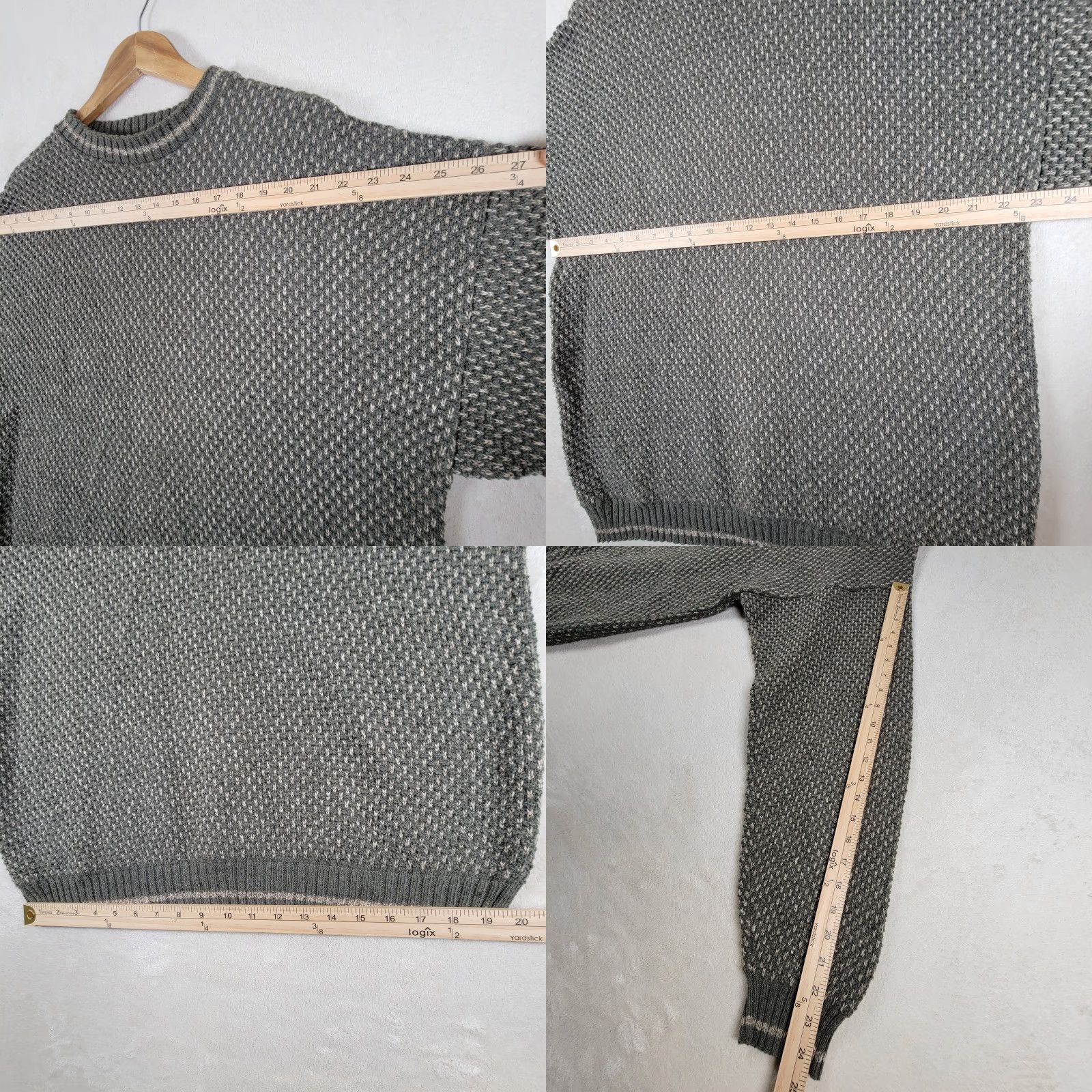 Vintage VINTAGE Woolrich Men's Large Tall Crew Neck Sweater - Gray USA Made Pullover Knit Shirt Size US L / EU 52-54 / 3 - 8 Thumbnail