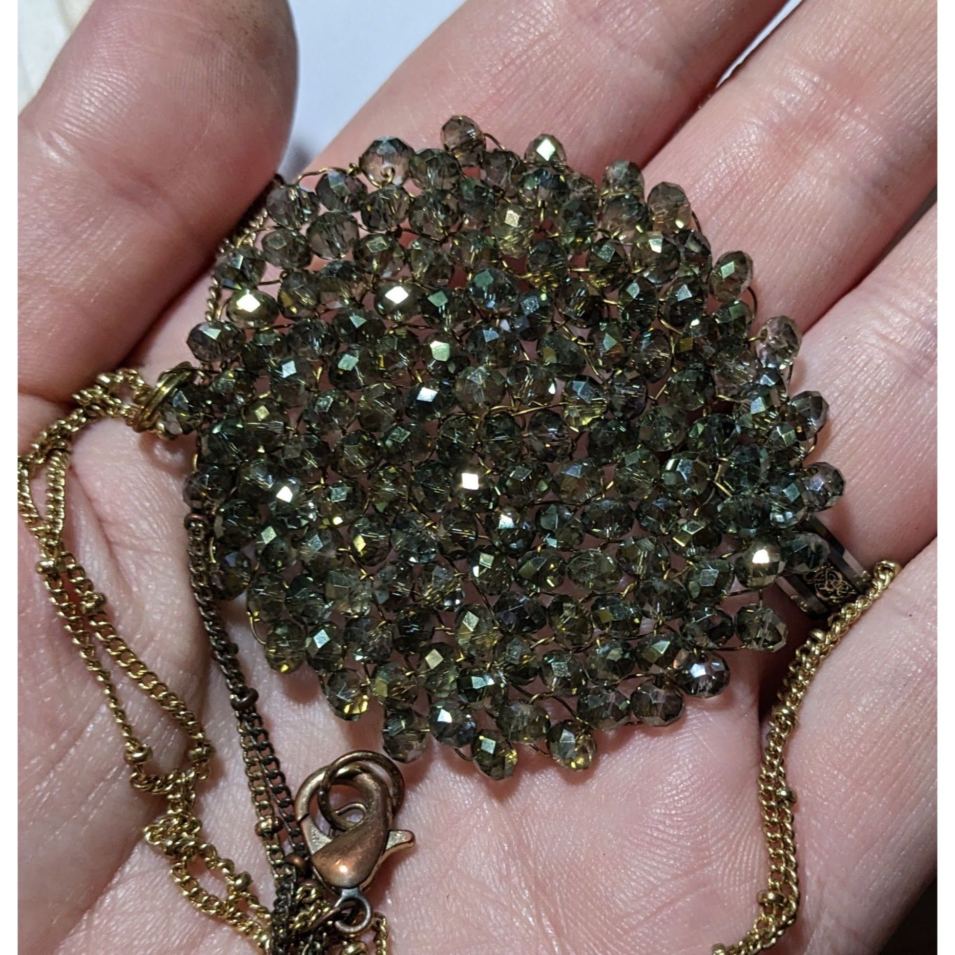 Other Handmade Wire Beaded Sparkly Glass Pendant Necklace Size ONE SIZE - 11 Thumbnail