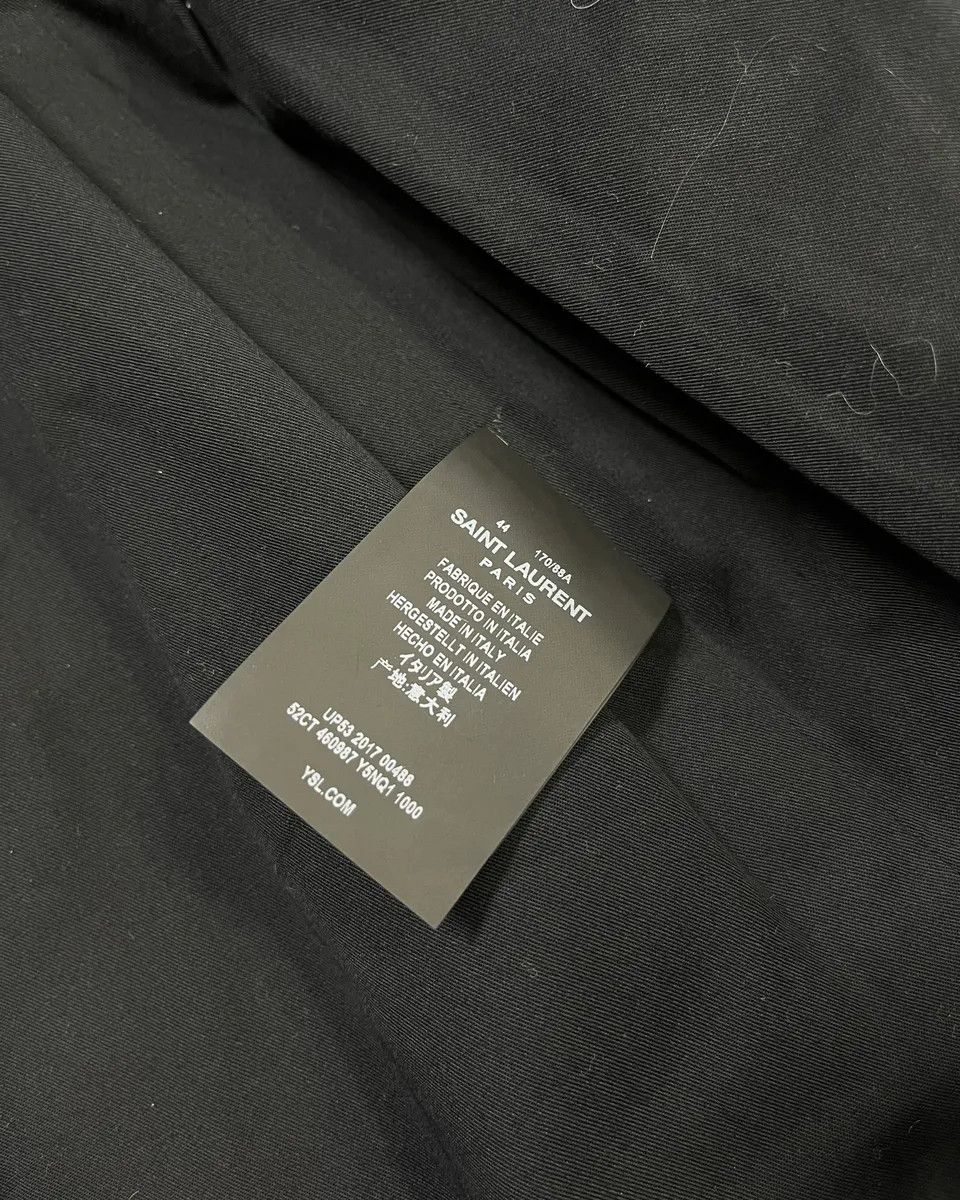 Saint Laurent Paris AW2017 Saint Laurent Black Leather Hooded Detachable Collar Jacket Size US S / EU 44-46 / 1 - 13 Thumbnail