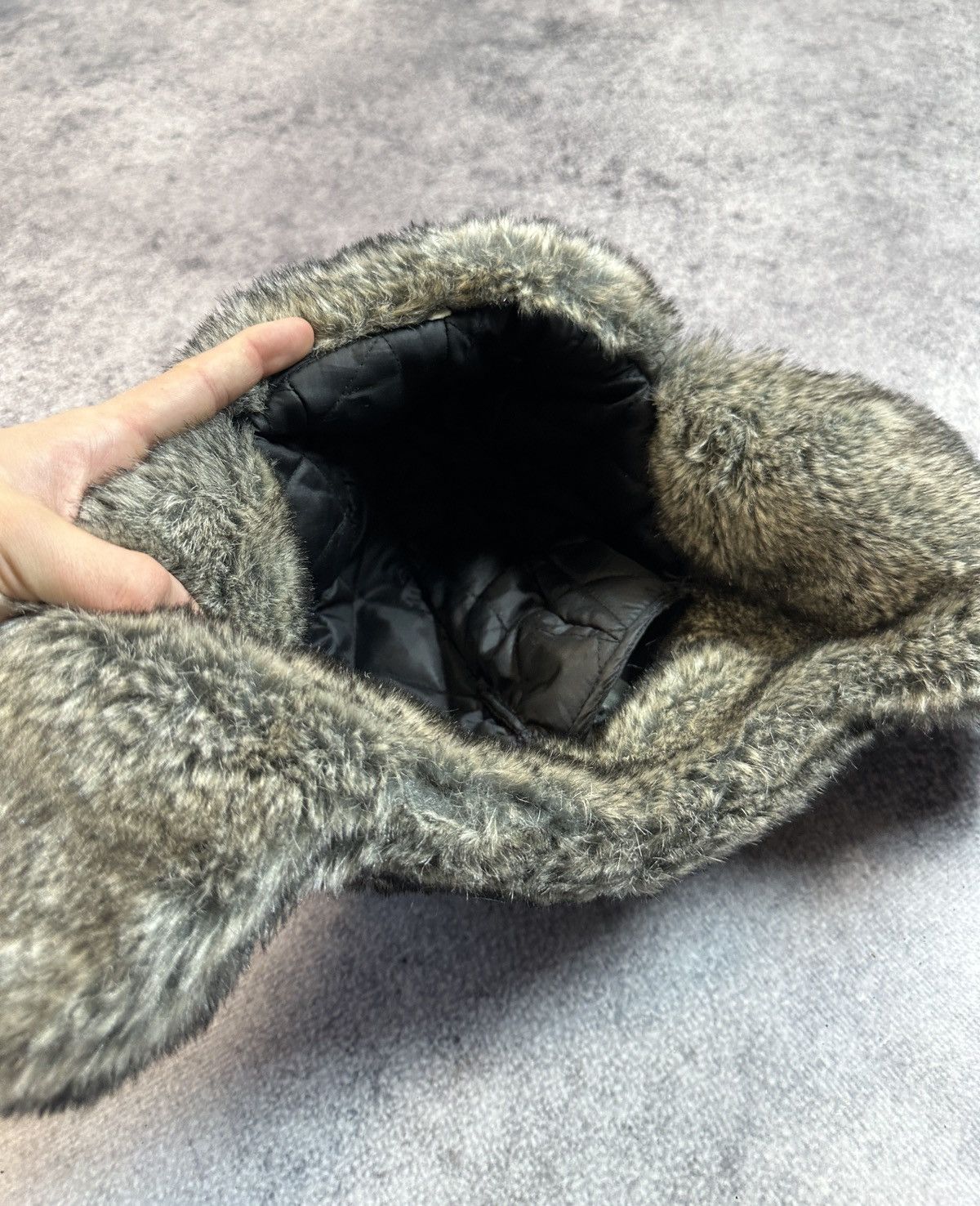 Other Y2K Vintage Fur Ushanka Hat Avant Garde Streetwear Alt Fuzzy Size ONE SIZE - 3 Thumbnail