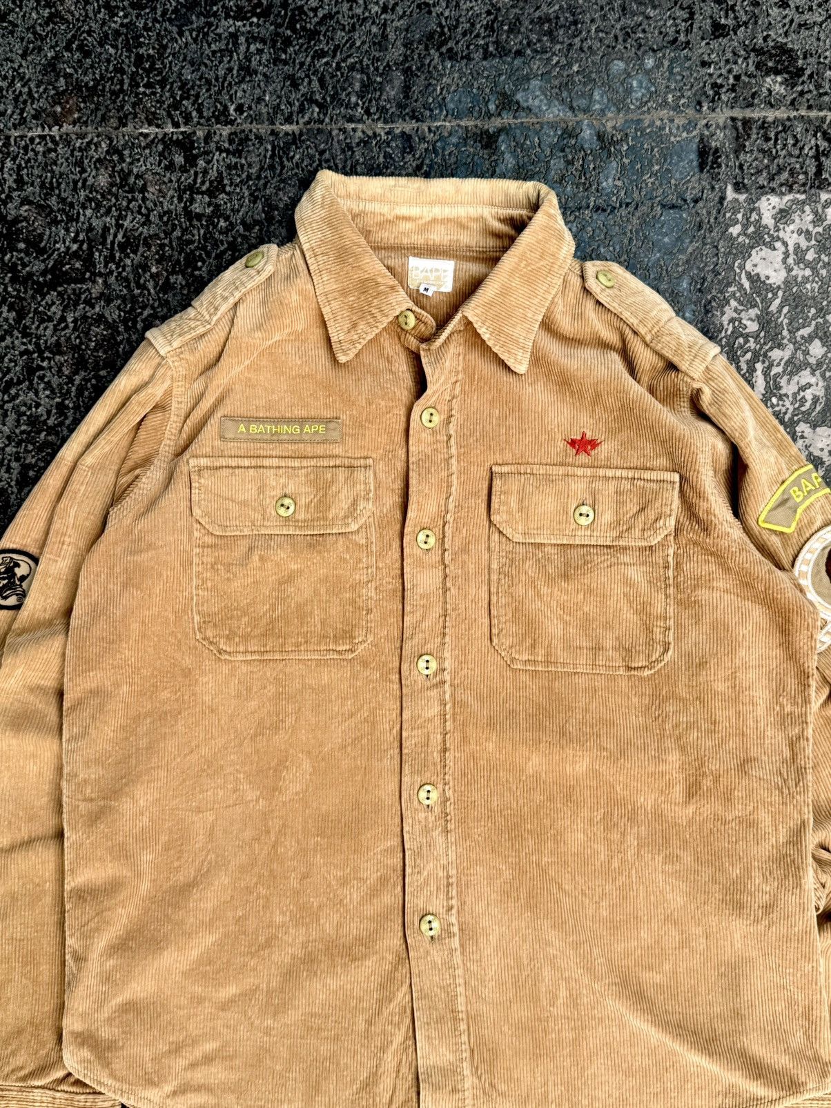 Bape RARE BAPE CORDUROY MILITARY SHACKET Size US M / EU 48-50 / 2 - 5 Thumbnail