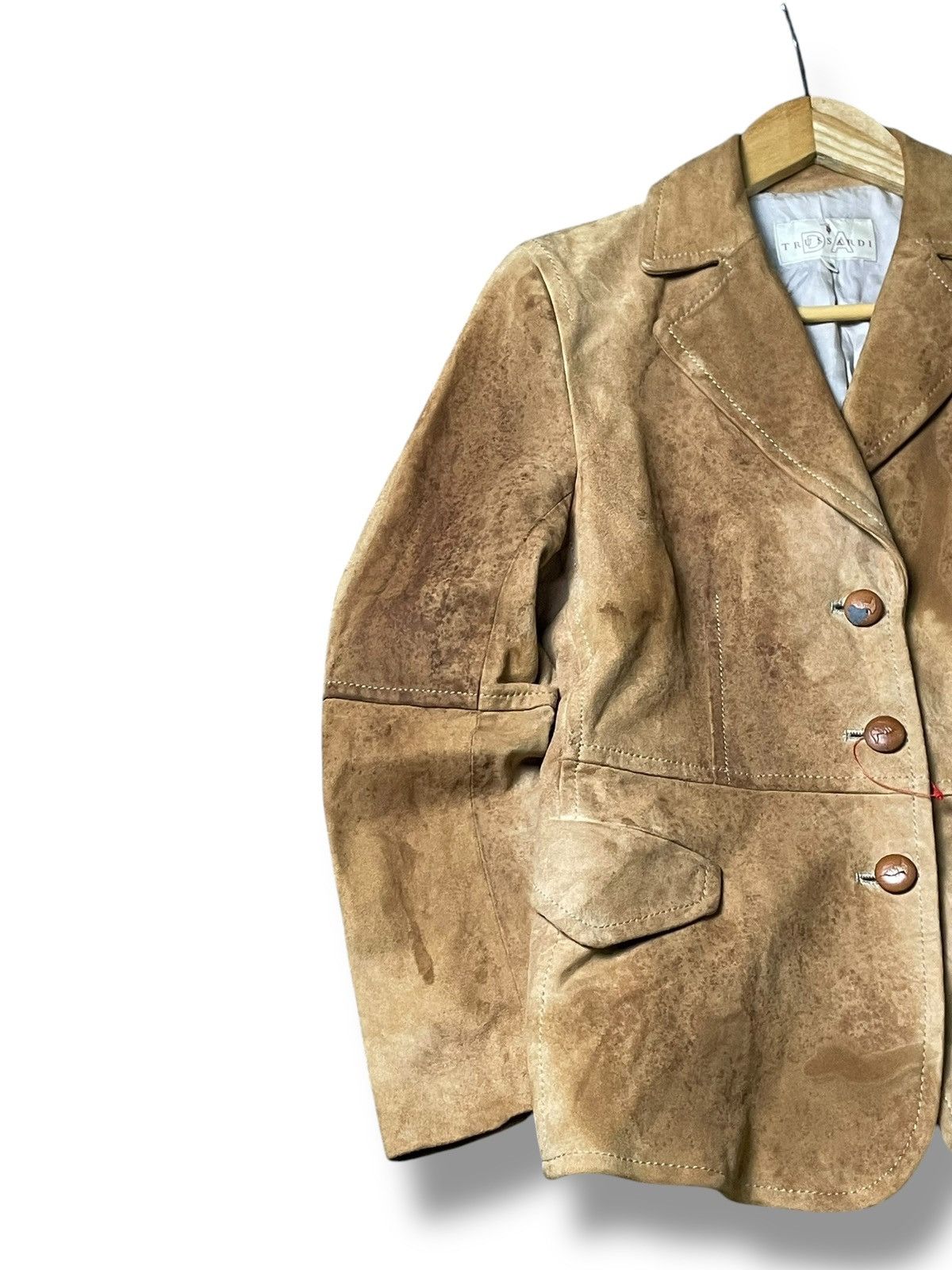 Trussardi × Vintage Trussardi Leather Suede Jacket (54) Size US XXS / EU 40 - 7 Thumbnail