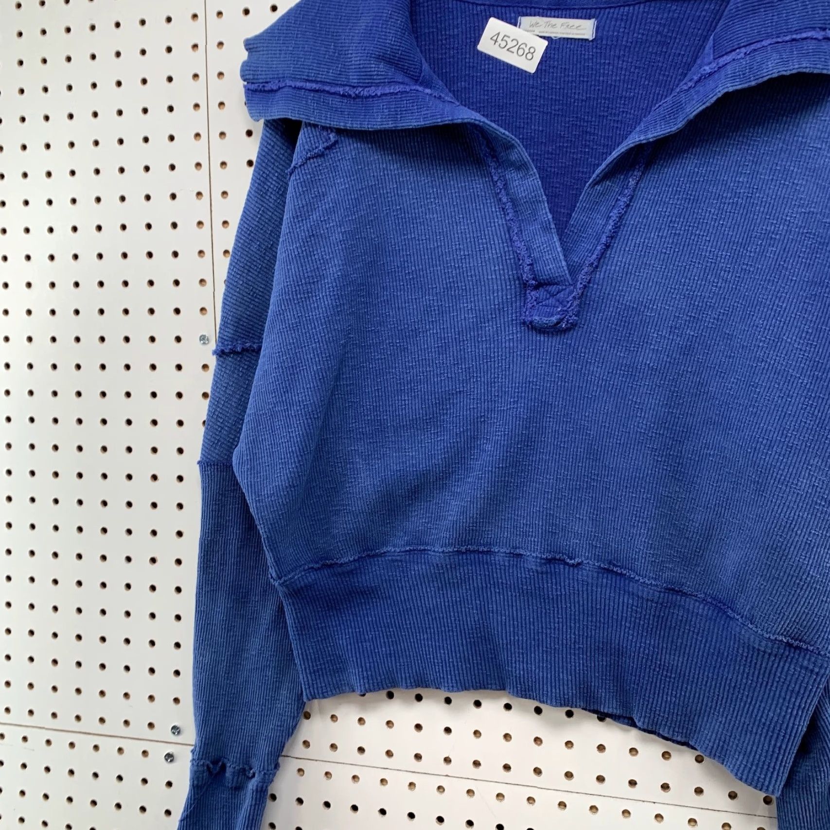 Vintage We The Free Sweatshirt Womens Medium Blue Collared No So Ordinary Slouch Size M / US 6-8 / IT 42-44 - 7 Thumbnail