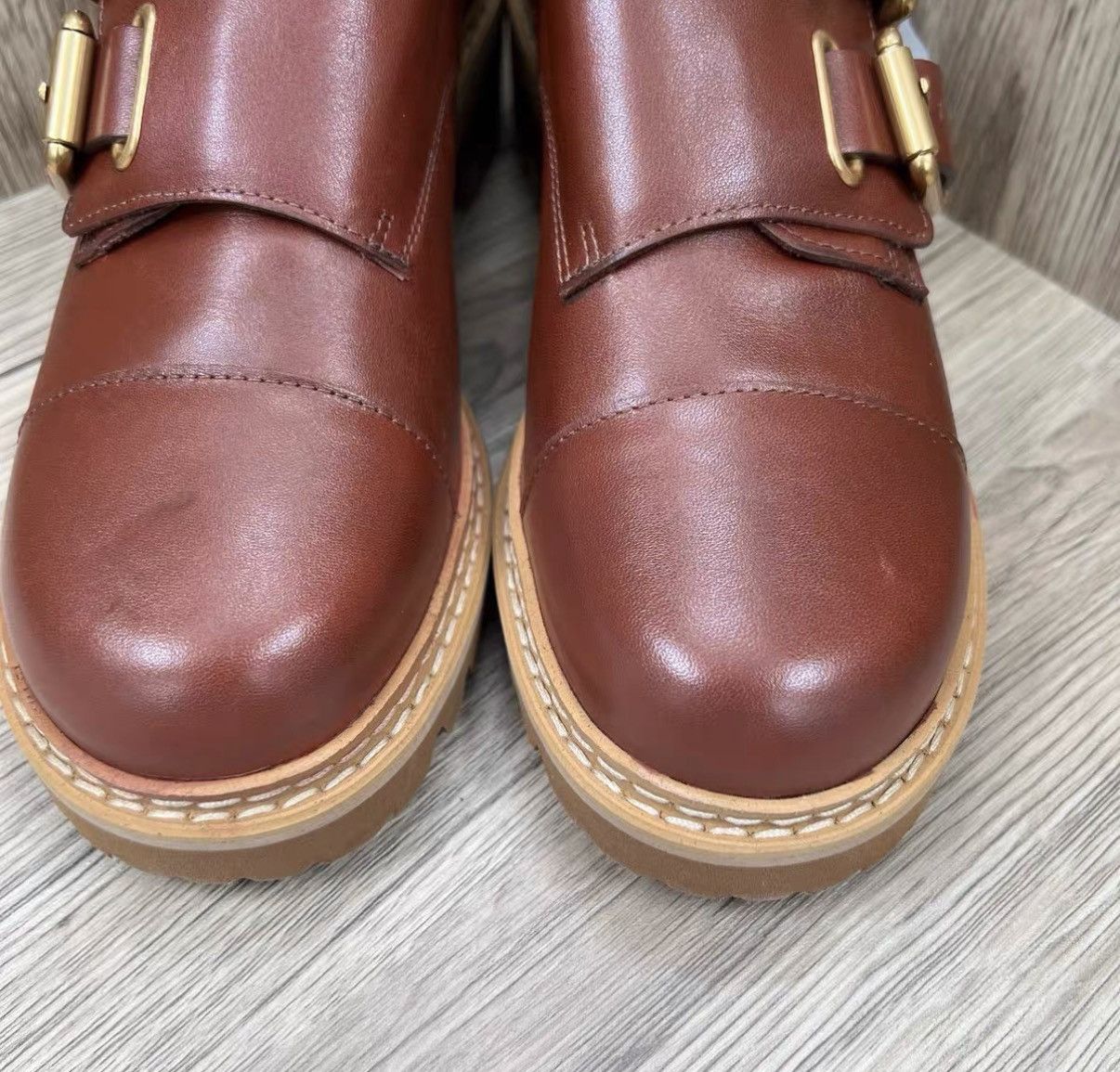 See by Chloe See By Chloe Brown Derby Leather Shoes J41 Size US 8 / IT 38 - 3 Thumbnail