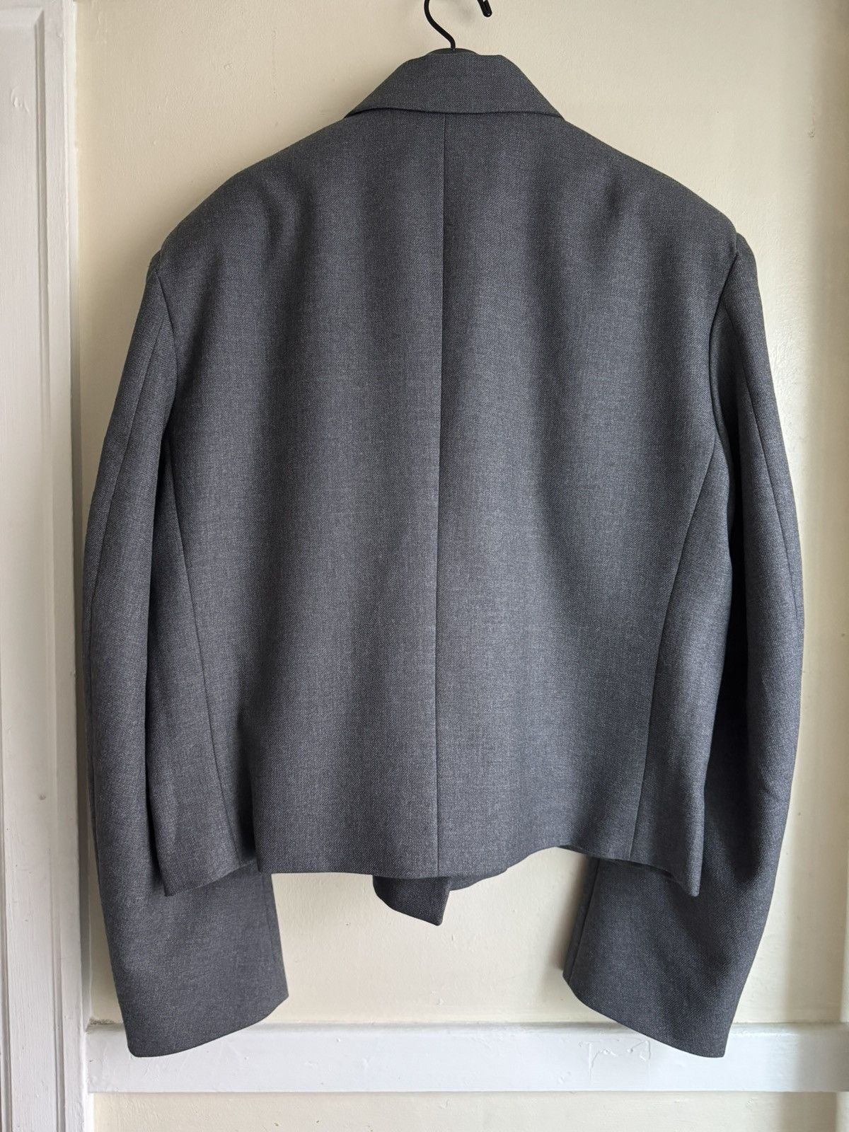 Vaquera VAQUERA CROPPED PADDED SHOULDER GREY BLAZER Size M / US 6-8 / IT 42-44 - 6 Thumbnail