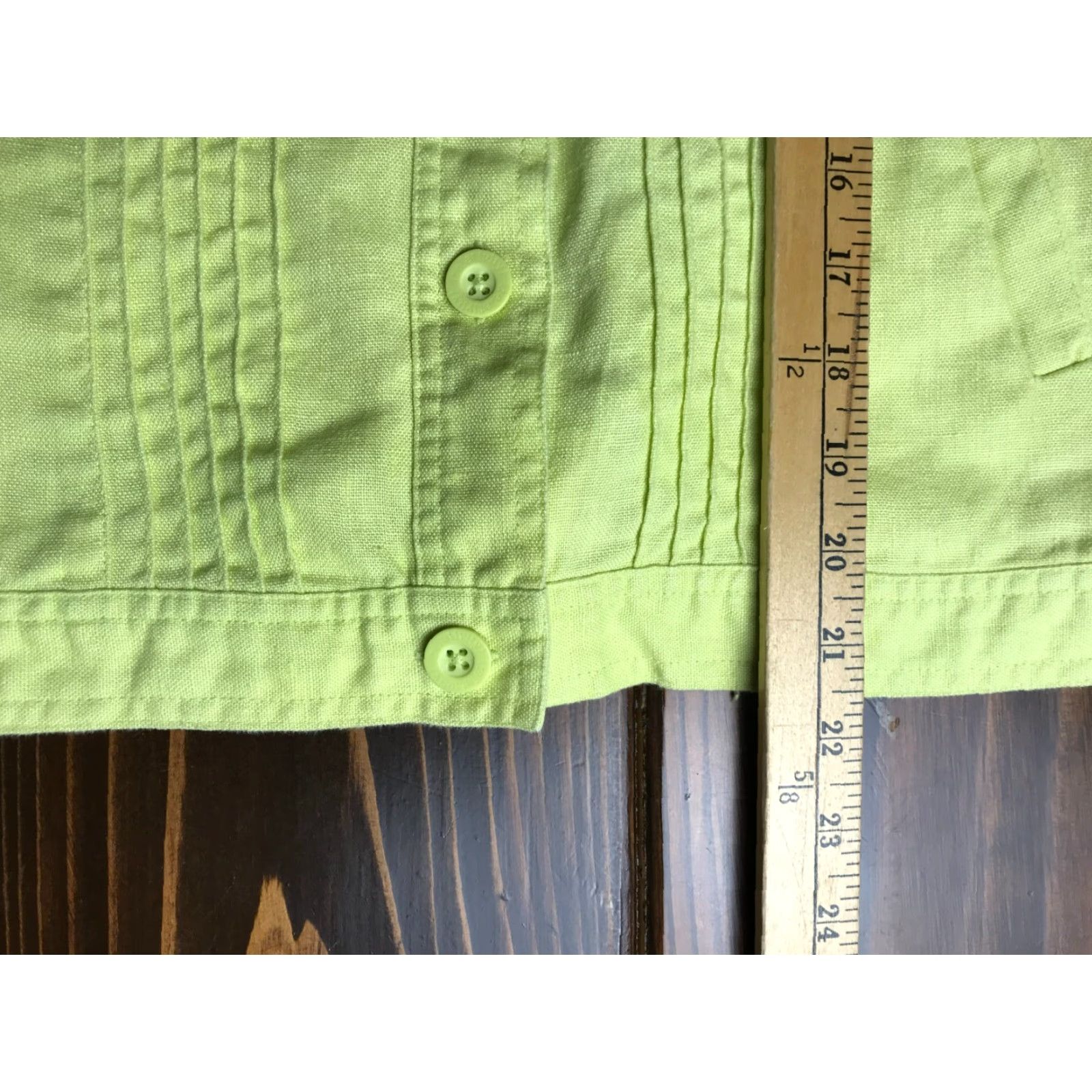 Vintage Relativity Jacket Women's Size Medium Green 100% Linen Button Up Regular Jacket Mens? No, Women. Size M / US 6-8 / IT 42-44 - 4 Thumbnail