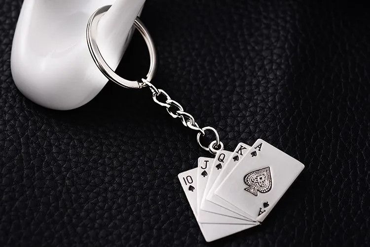 Jewelry Creative Poker Metal Key Chains Size ONE SIZE - 2 Thumbnail