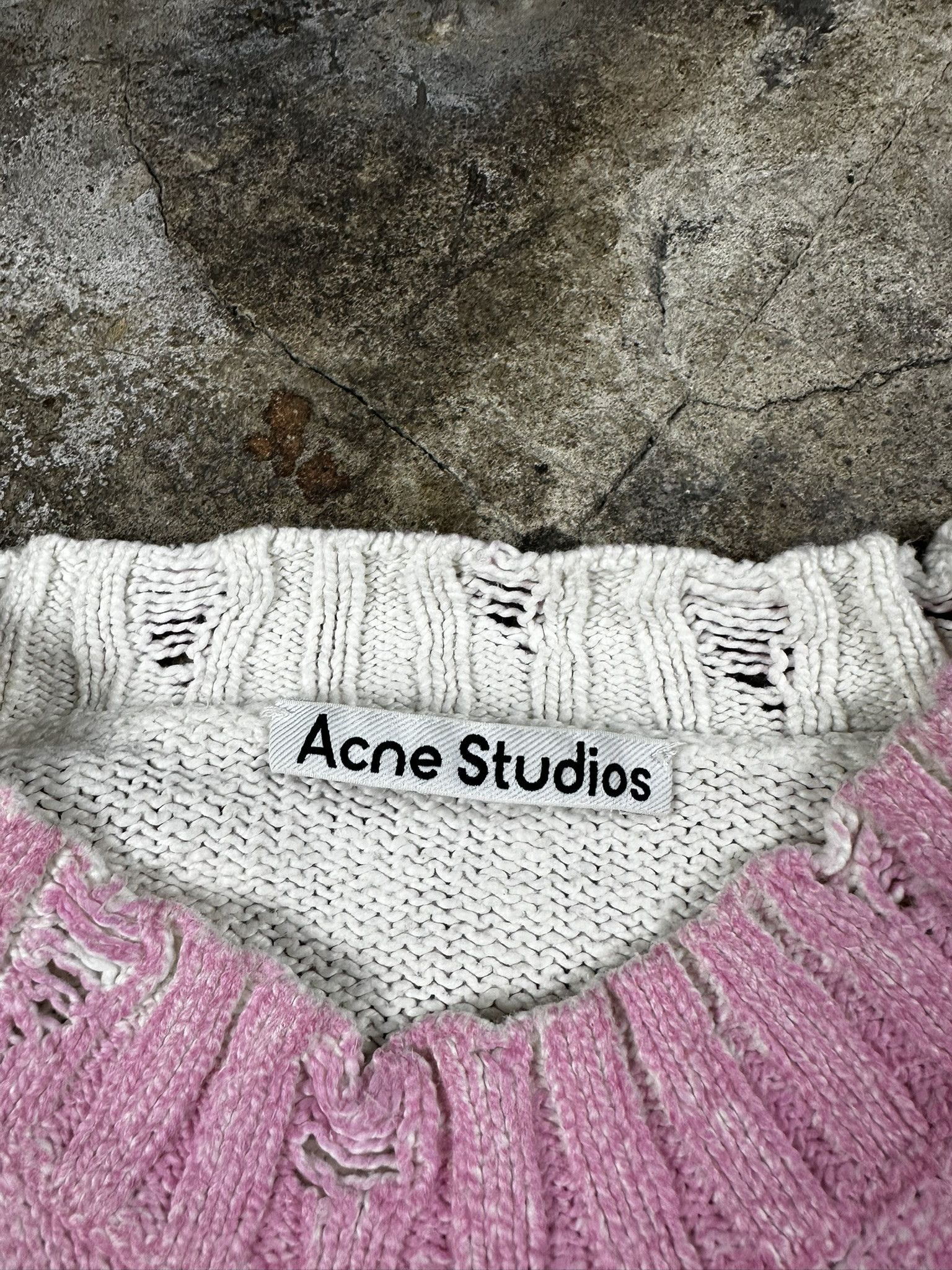 Acne Studios FW21 Acne Studios Motion Striped Distressed Knit Sweater Size US M / EU 48-50 / 2 - 7 Thumbnail