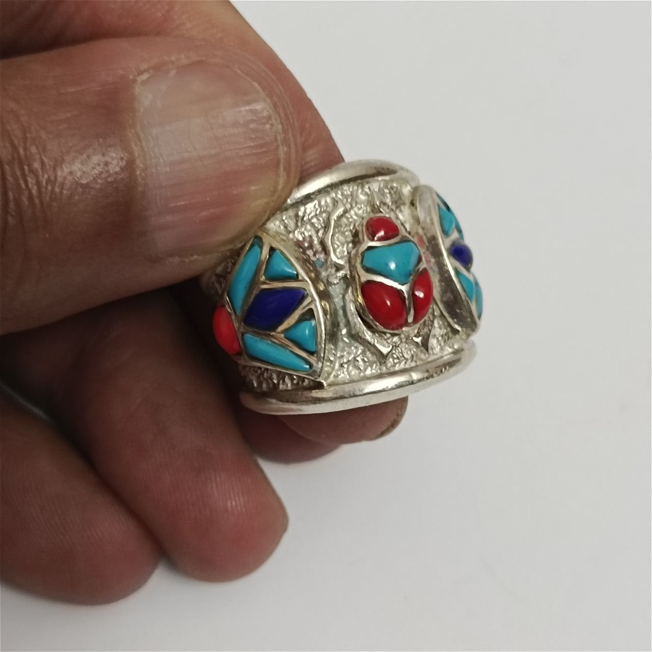 Sterling Silver Pharaoh Head Statue, Egyptian Handmade Art, Antique Style Size ONE SIZE - 4 Thumbnail