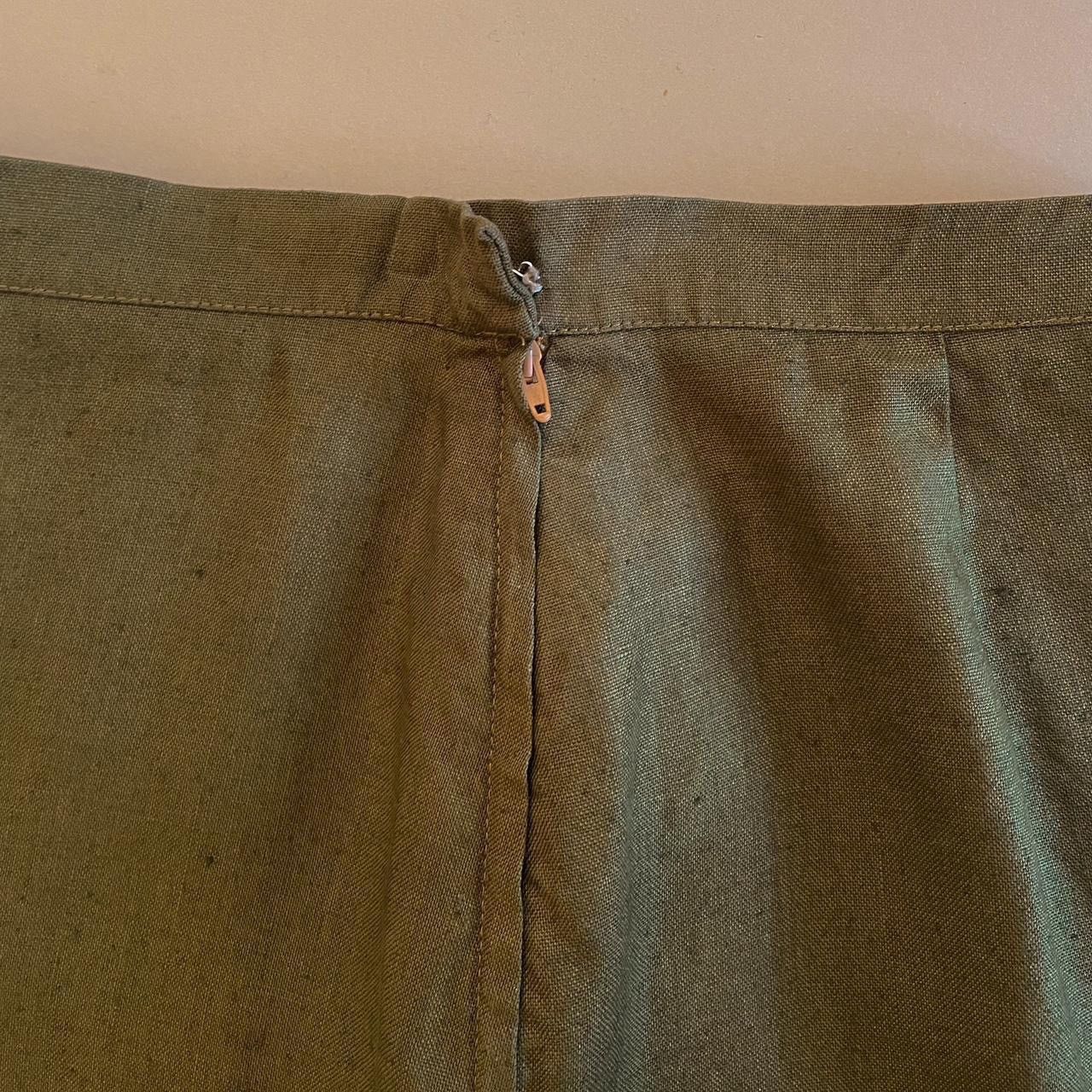Vintage Vintage Marella Linen Midi Skirt Size 27" / US 4 / IT 40 - 4 Thumbnail