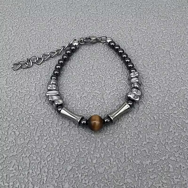 Jewelry × Vintage Tiger Eye Stone Bracelet Light Luxury Size ONE SIZE - 1 Thumbnail