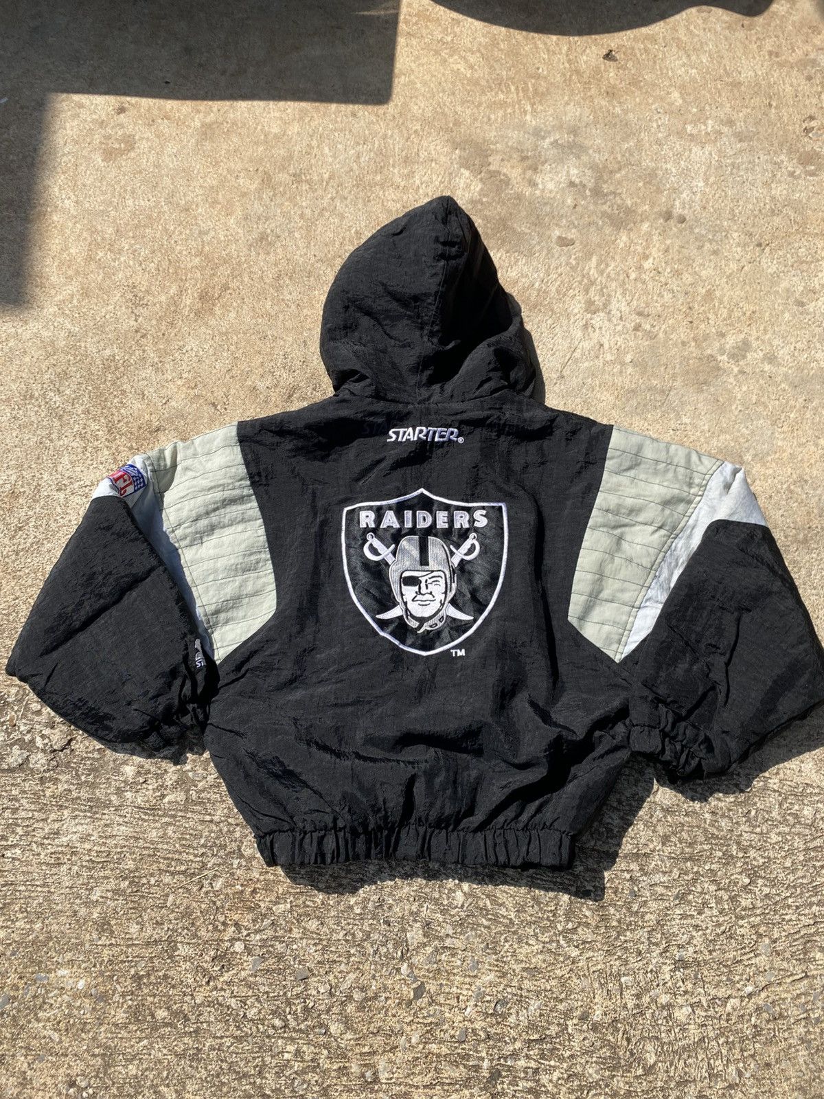 Starter Vintage Oakland Raiders 90s For kids Jacket hoodie Size US XXS / EU 40 - 2 Thumbnail