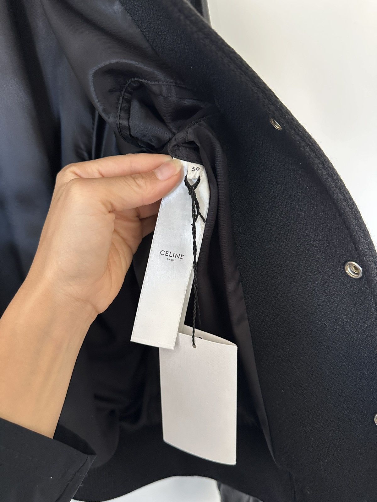 Celine Celine teddy varsity jacket black leather Hedi Slimane Size US M / EU 48-50 / 2 - 11 Thumbnail