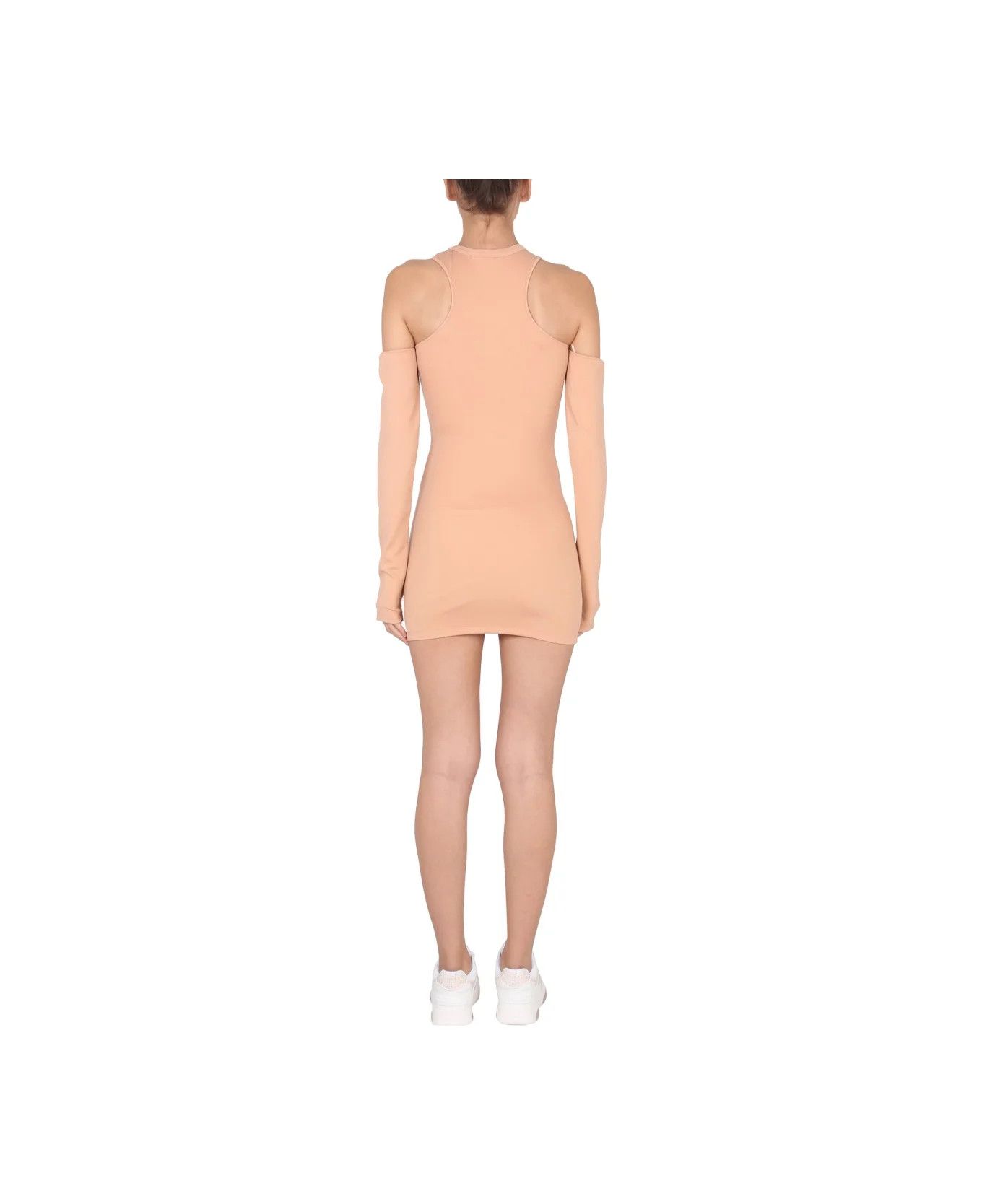 Off-White o1y1225 Mini Dress in Salmon Pink Size L / US 10 / IT 46 - 4 Thumbnail