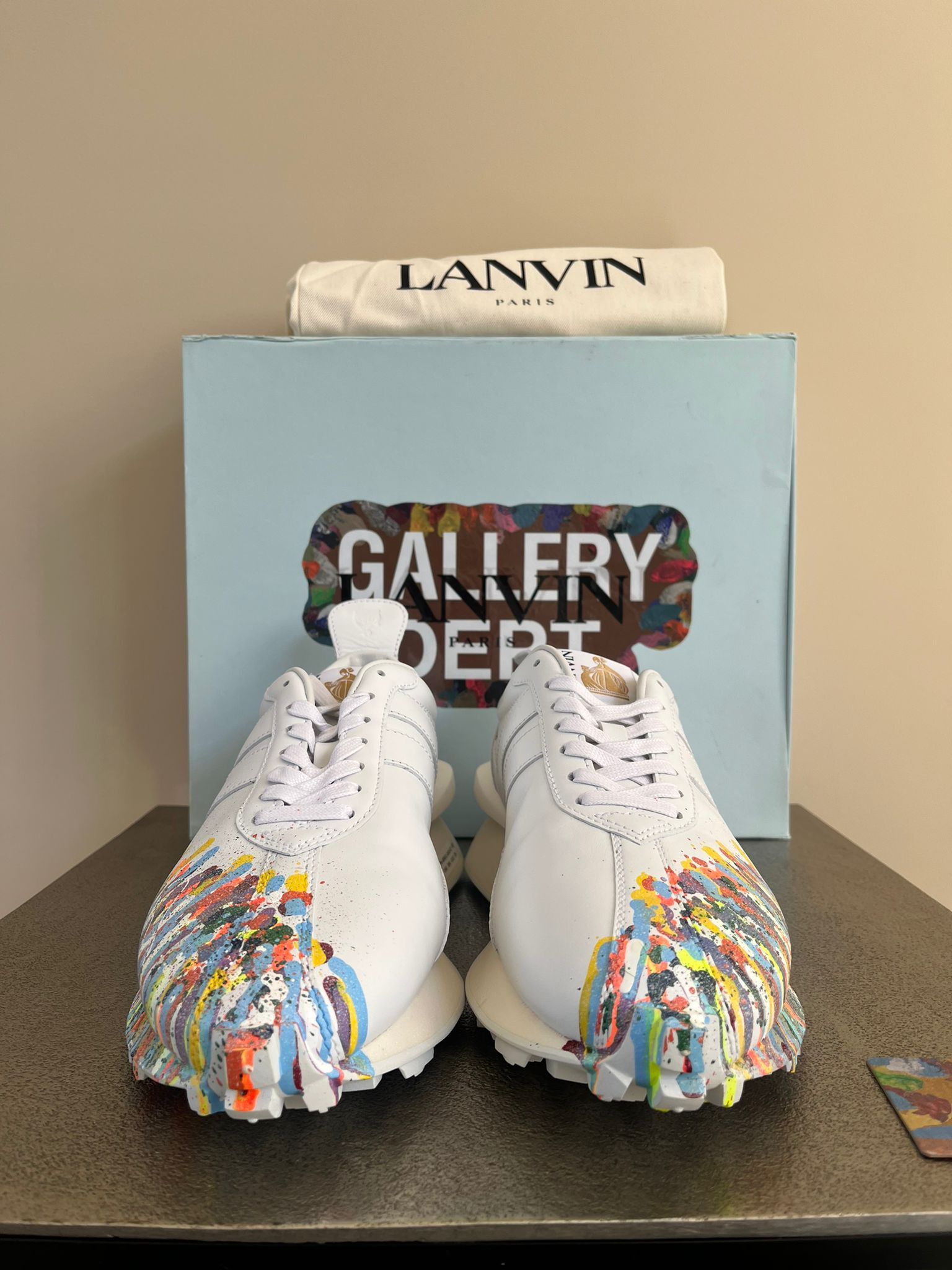 Gallery Dept. × Lanvin Paint Splatter Bump Sneakers in White Size US 12 / EU 45 - 5 Thumbnail