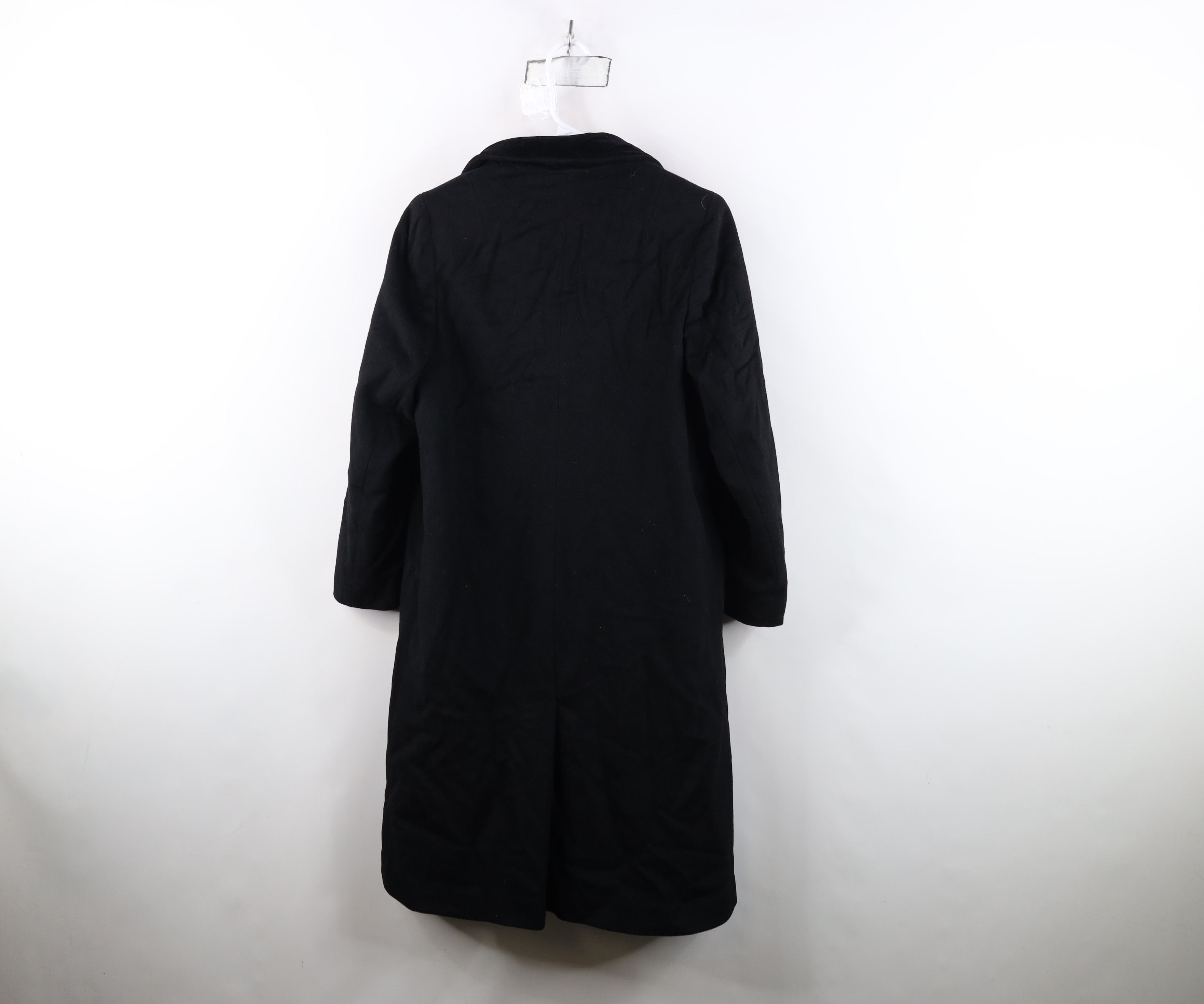 Vintage Vintage 50s 60s Collar Wool Trench Coat Jacket Black USA Size M / US 6-8 / IT 42-44 - 13 Thumbnail