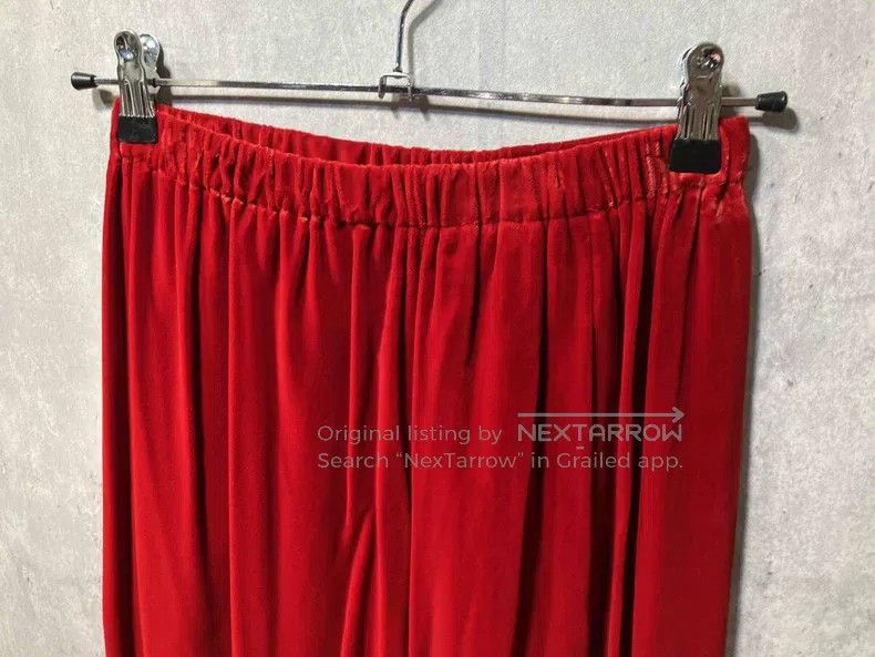 Comme des Garcons Comme Des Garcons size M Red Velvet Skirt Size 23" - 5 Thumbnail