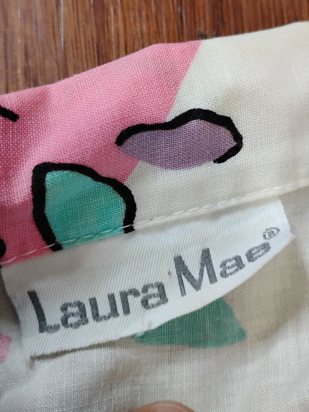 Other Vintage Laura Mae Abstract Geometric Clock Time Shirt Blouse Size XL / US 12-14 / IT 48-50 - 3 Thumbnail
