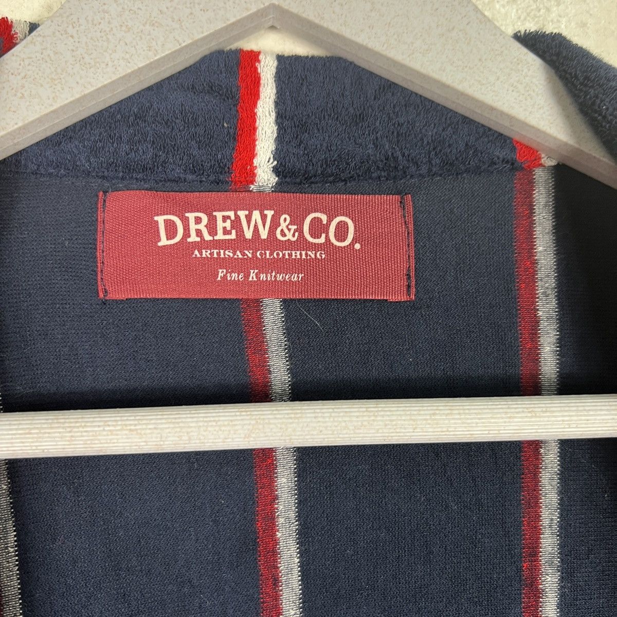Other 🔥 DREW & CO ARTISAN STRIPE CARDIGAN BLAZER MADE IN ITALY Size US XXL / EU 58 / 5 - 15 Thumbnail