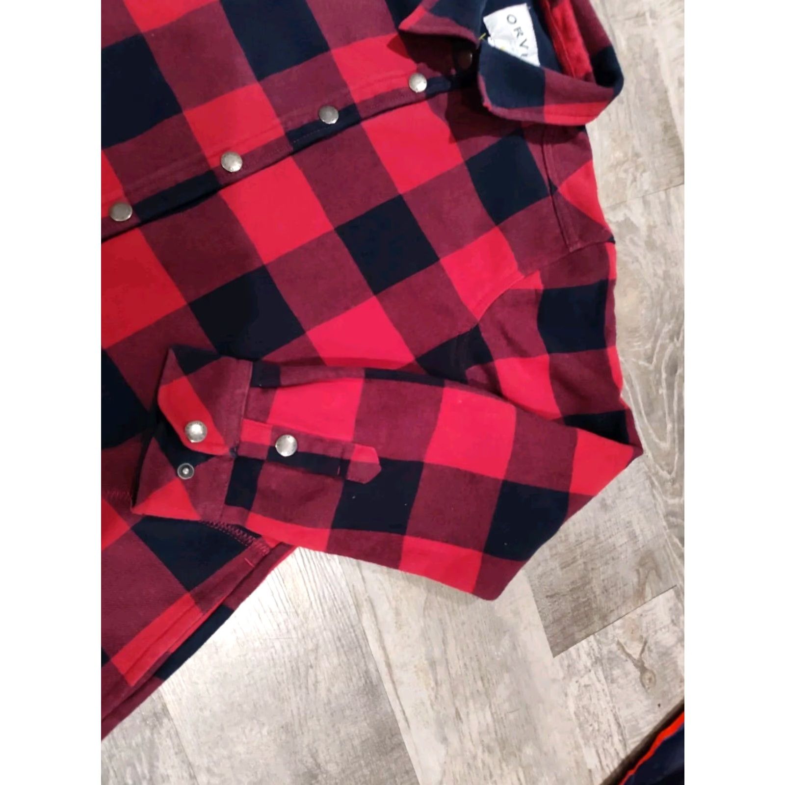 Orvis Orvis Women’s Large Plaid Flannel Shacket Lined Shirt Jacket Shacket Snap Front Size L / US 10 / IT 46 - 3 Thumbnail