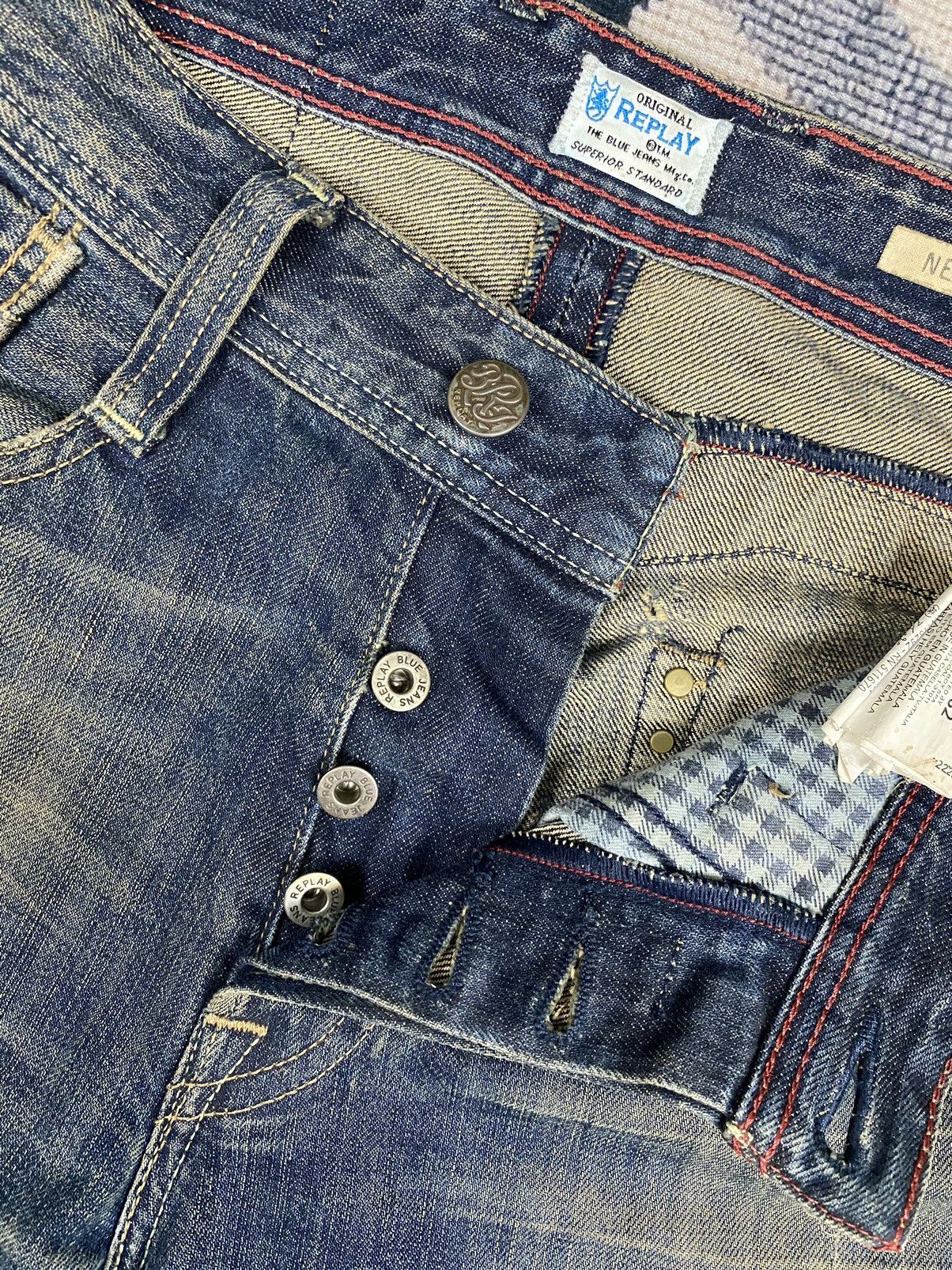Replay × Vintage Vintage Replay Dirty Distressed Jeans Size US 29 - 8 Thumbnail