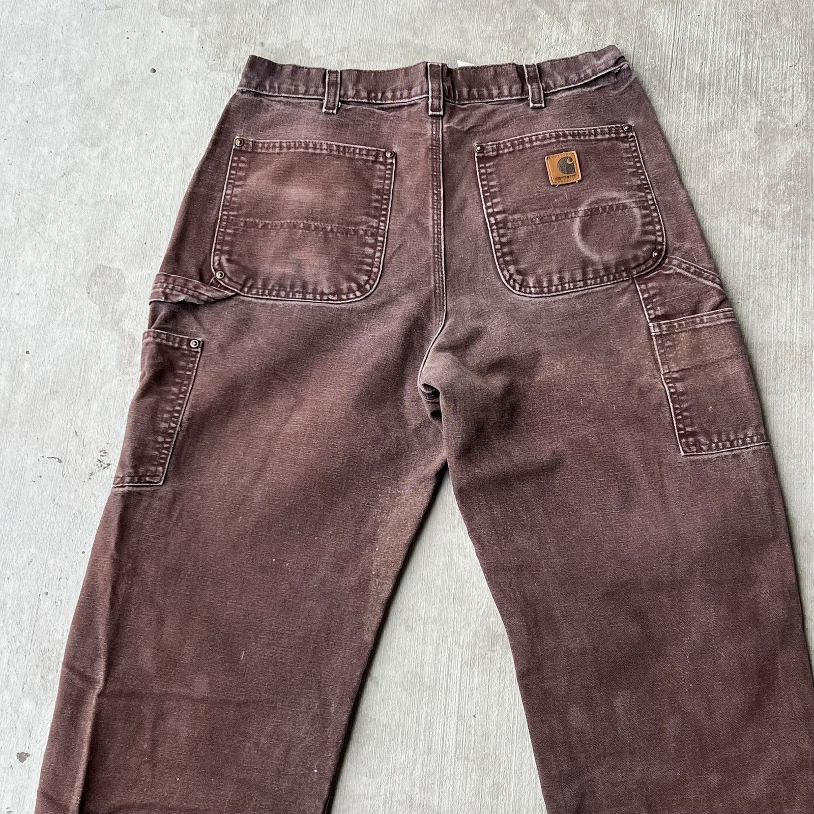 Carhartt × Vintage Carhartt faded brown double knee work wear carpenter pants Size US 32 / EU 48 - 10 Thumbnail