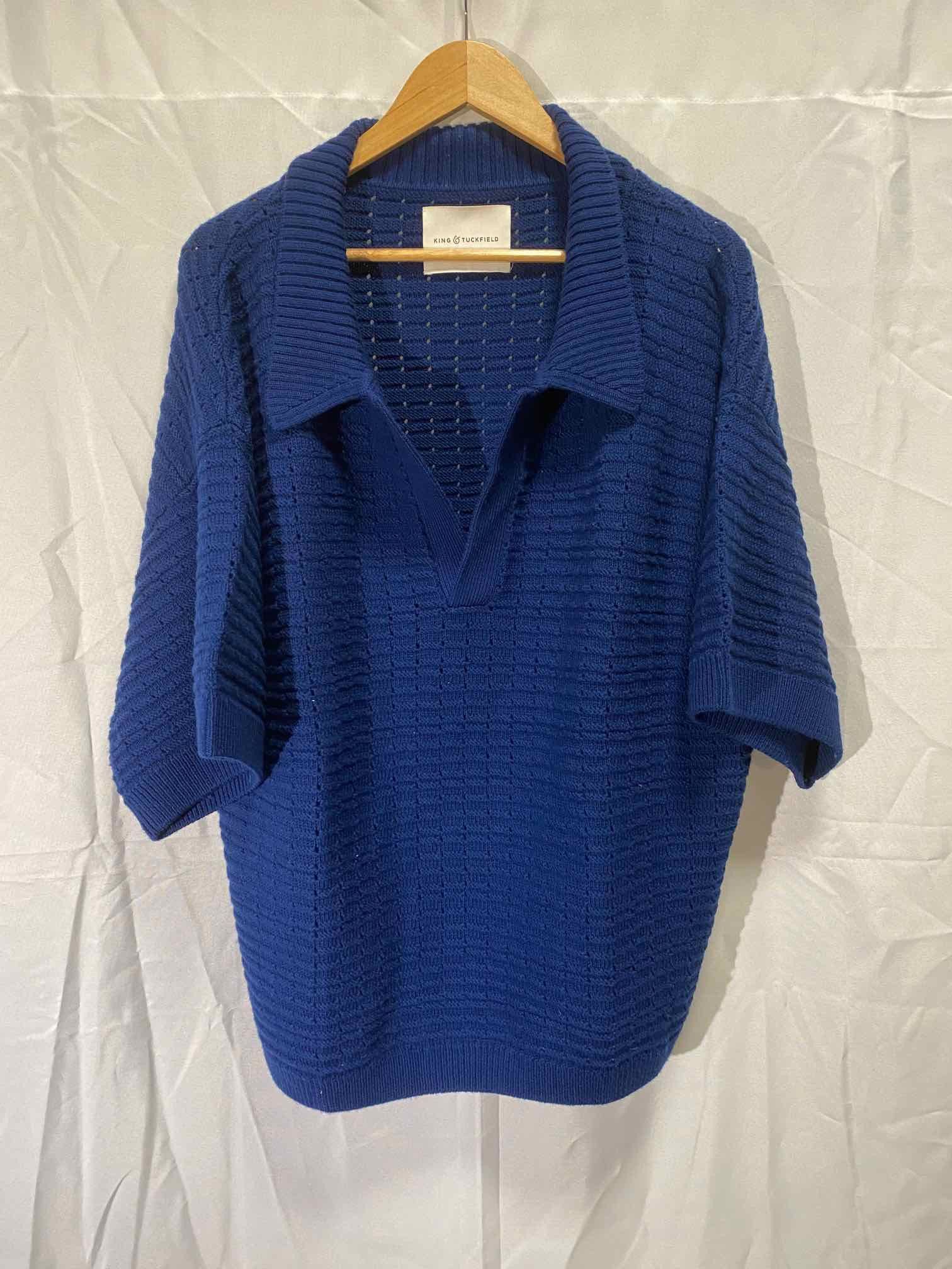 King & Tuckfield King & Tuckfield Knit Oversized Short Sleeve Pullover Size US XL / EU 56 / 4 - 1 Thumbnail