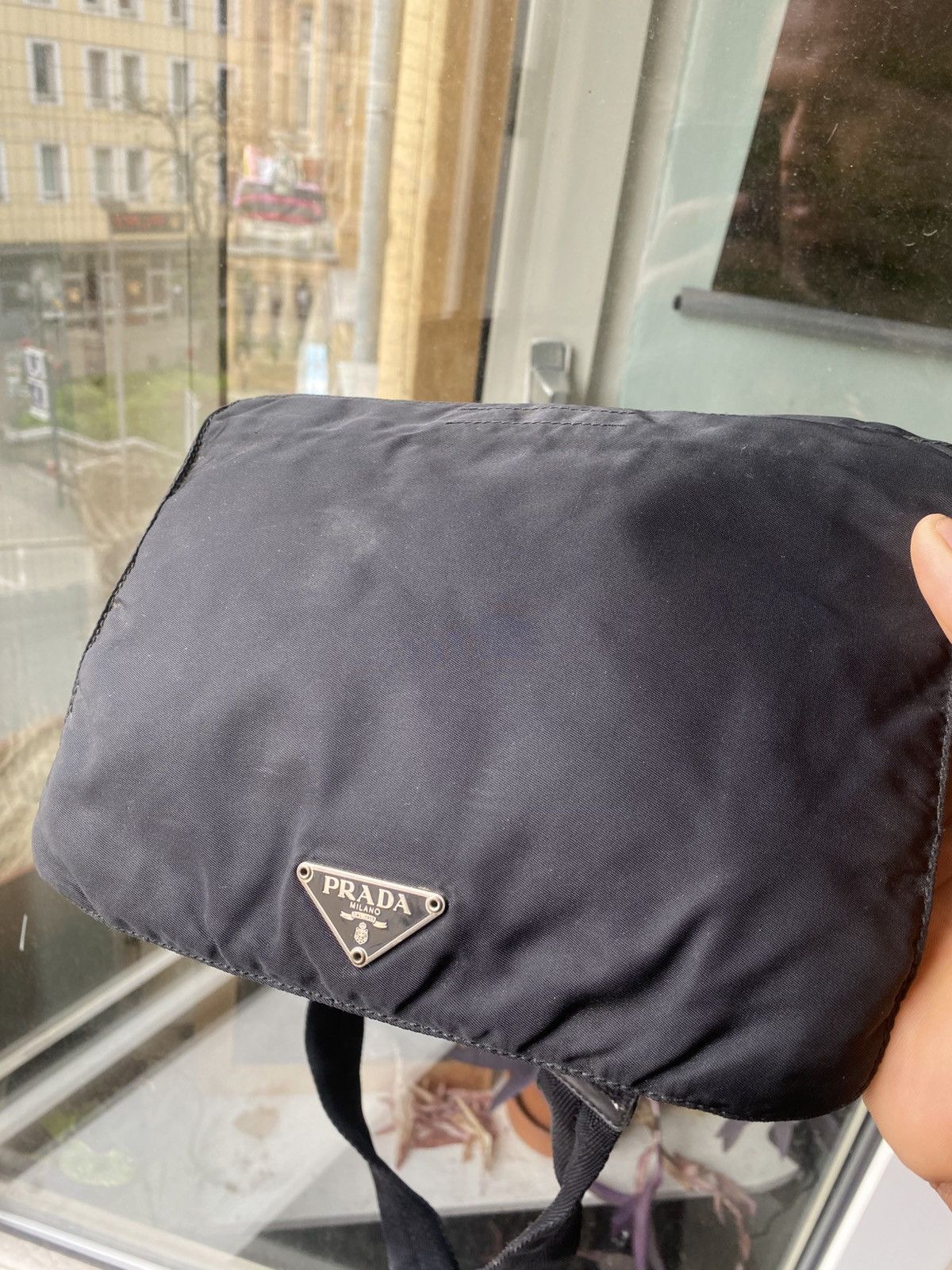 Prada Prada Black Nylon Shoulder Bag Size ONE SIZE - 8 Thumbnail